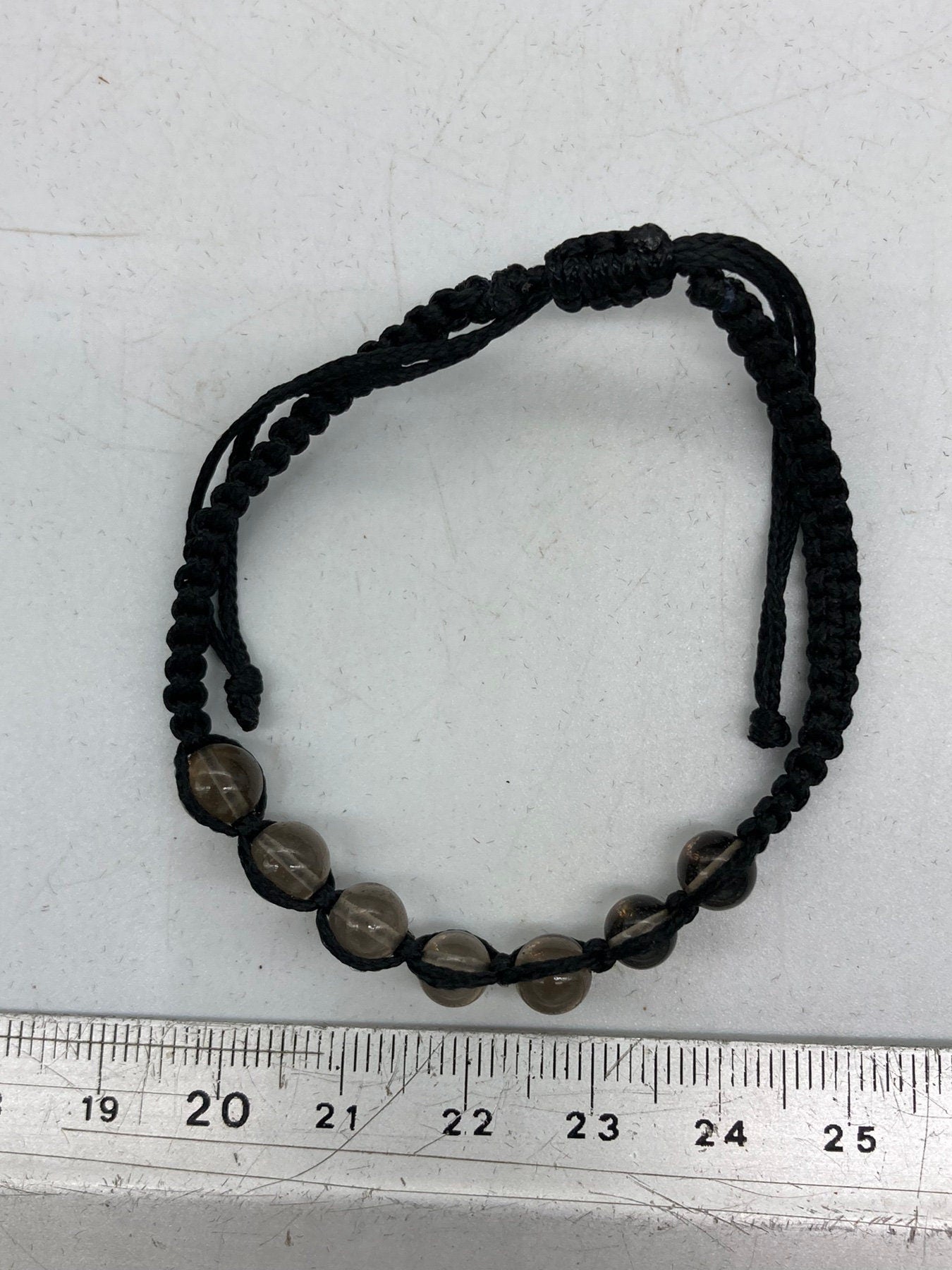 Smoky Quartz Crystal Beads Bracelet Handmade