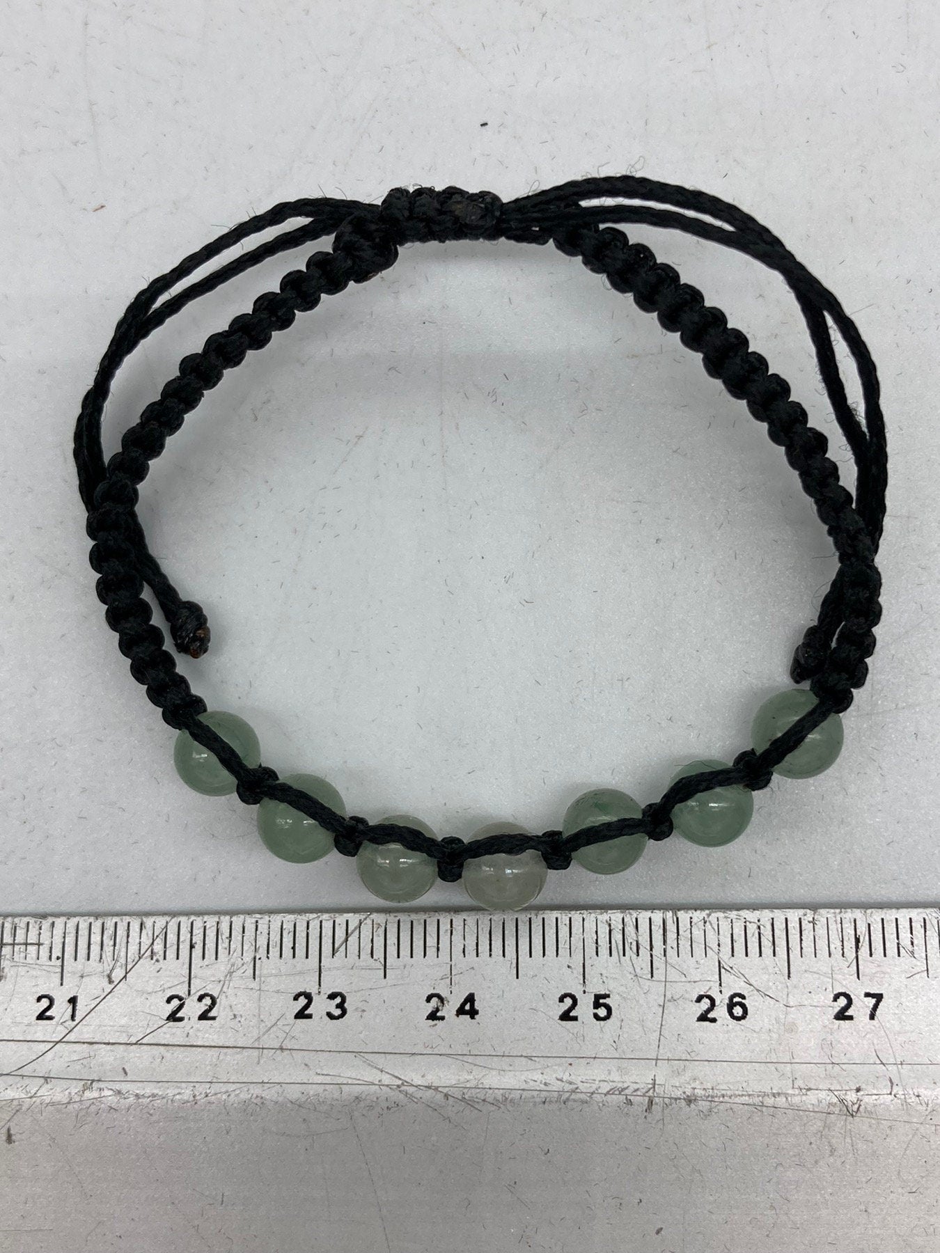 Green Aventurine Crystal Beaded Macrame Bracelet