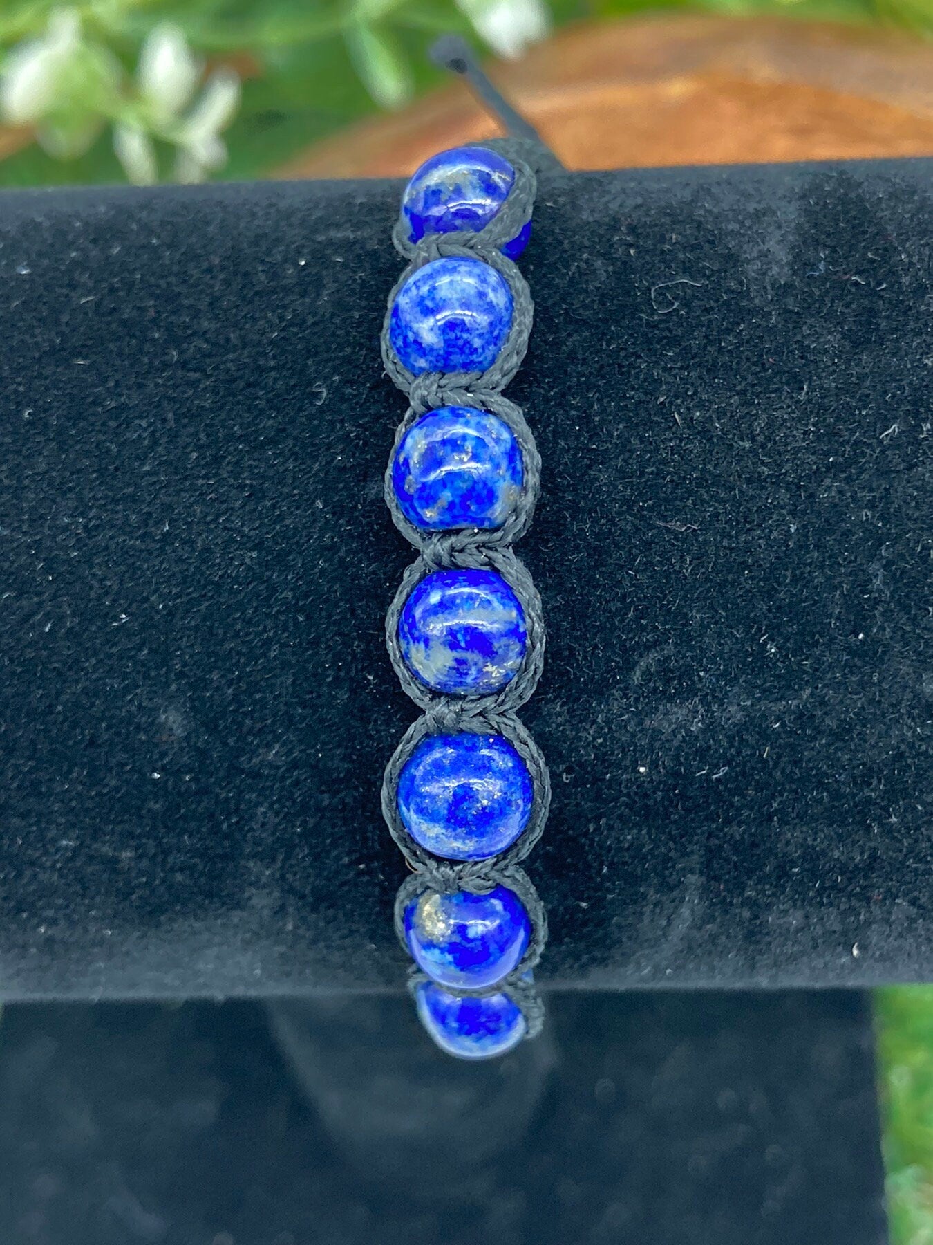 Lapis Lazuli Crystal Beads Bracelet Handmade