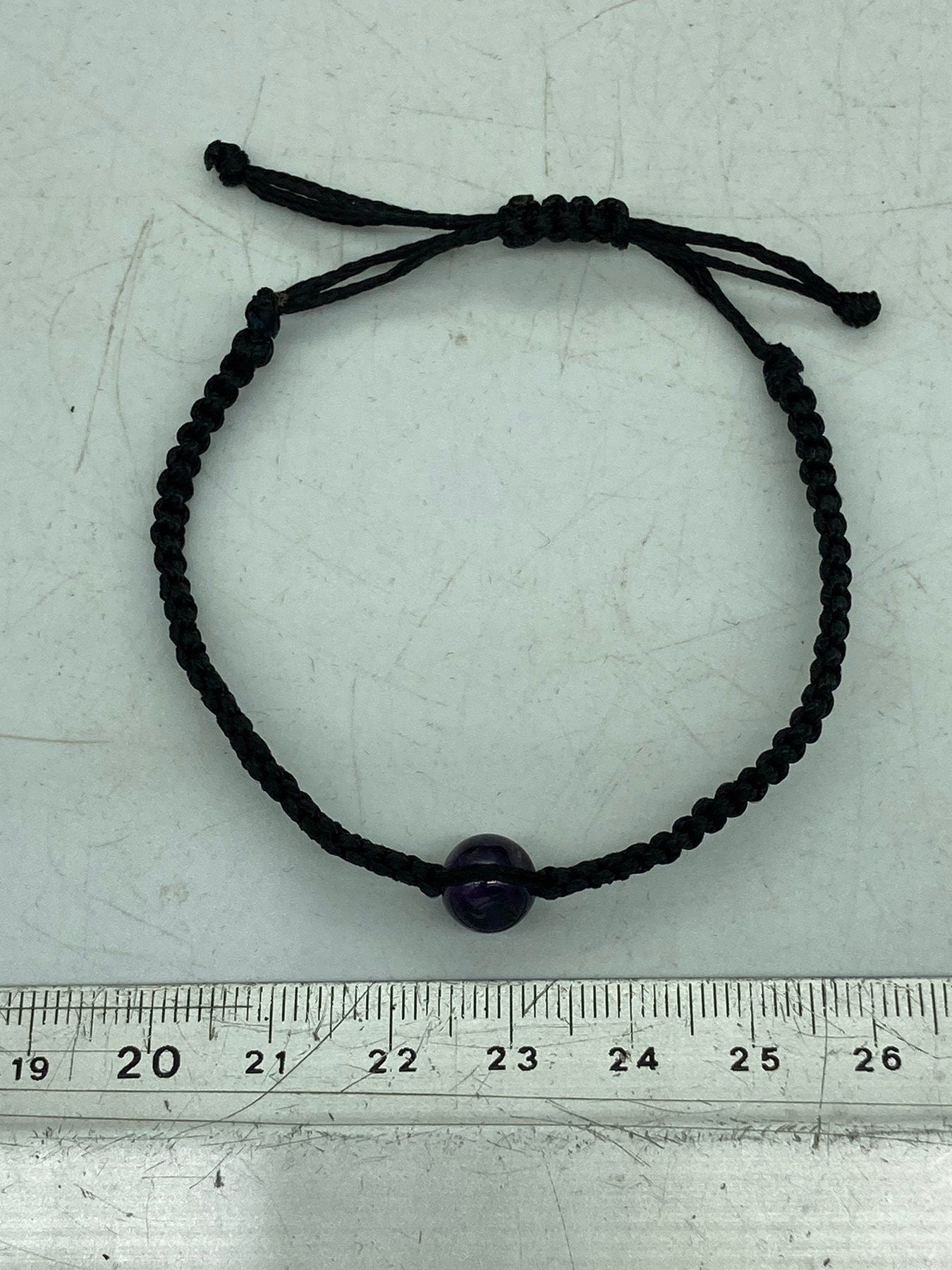 Amethyst Bead Macrame Bracelet