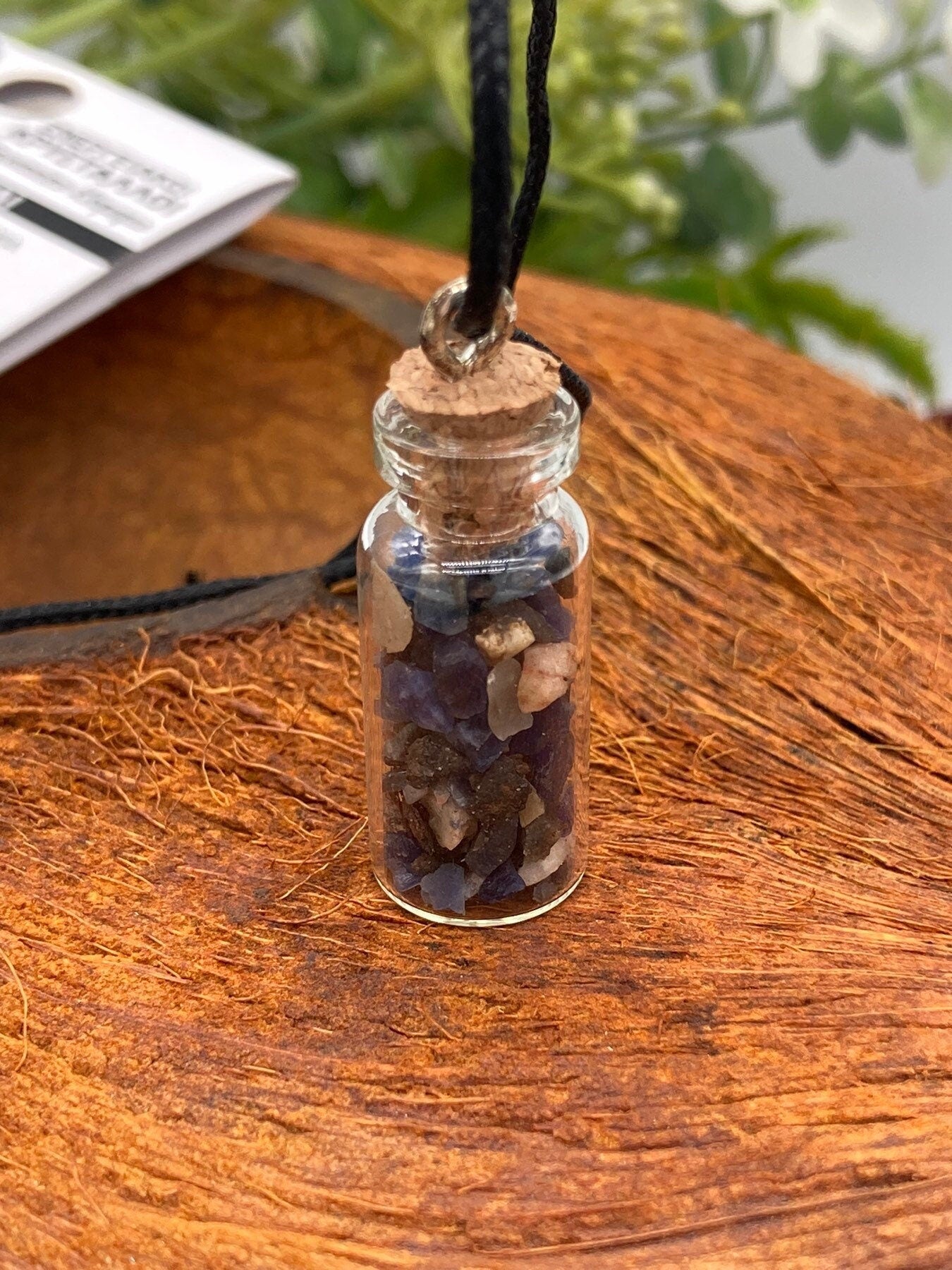 Lapis Lazuli Crystal Chips Bottle Necklace