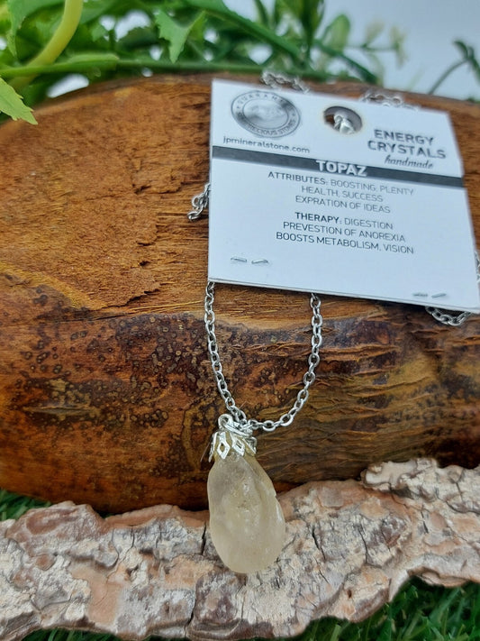 Natural Topaz Crystal Necklace