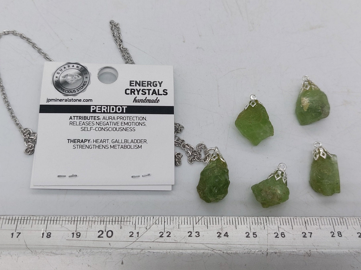 Natural Peridot Crystal Necklace