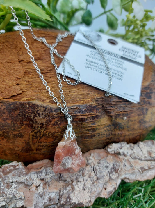 Natural Sunstone Crystal Necklace