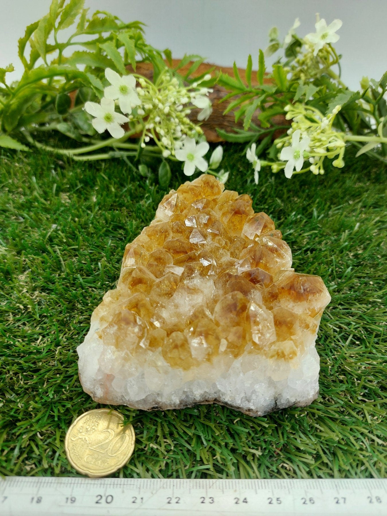 Citrine Rough Crystal Geode Home Decor Happiness Prosperity