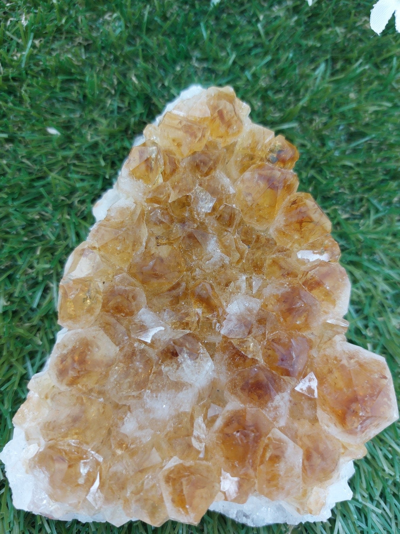 Citrine Rough Crystal Geode Home Decor Happiness Prosperity