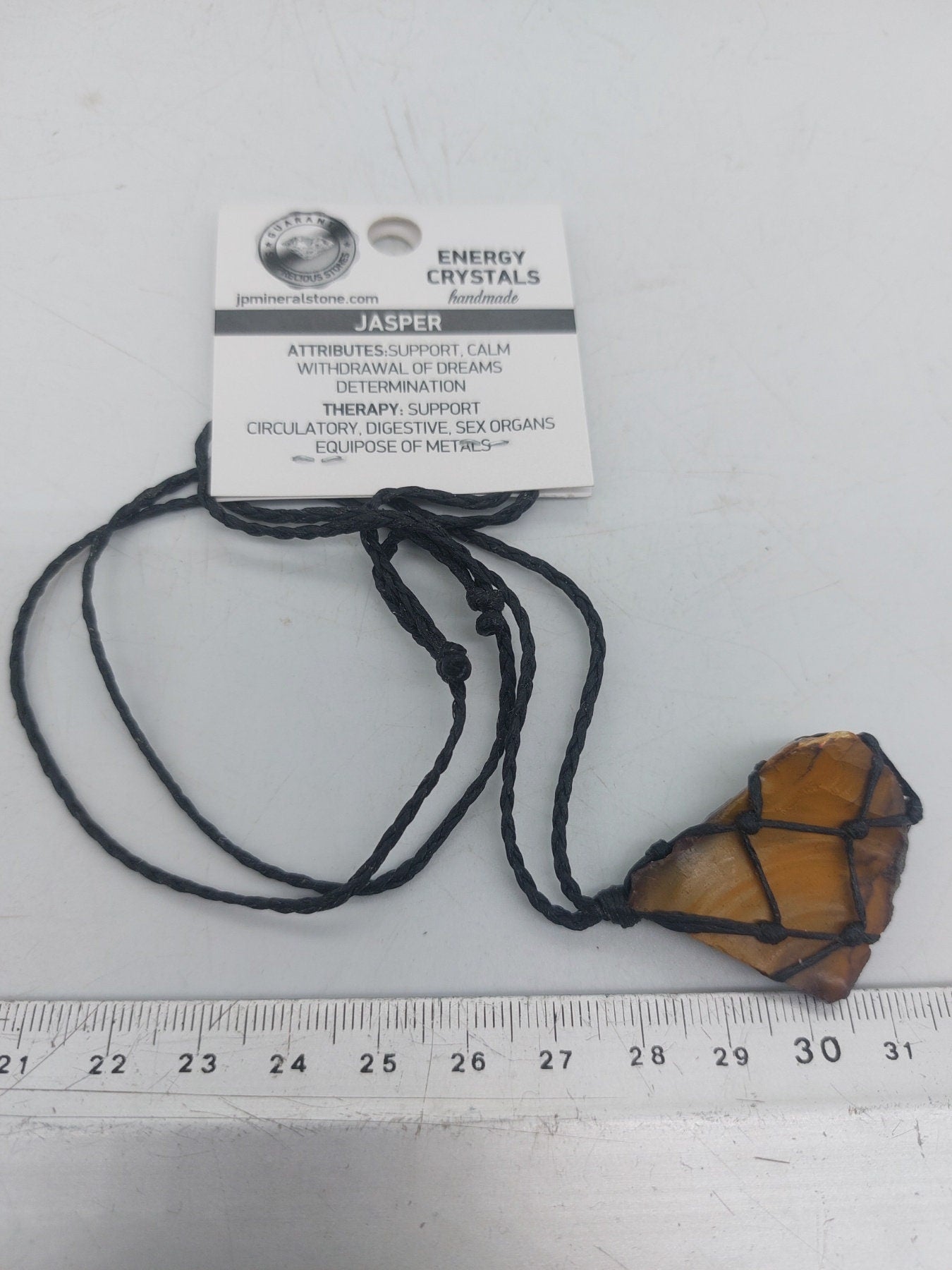 Jasper Mokaite Rough Crystal Macrame Necklace