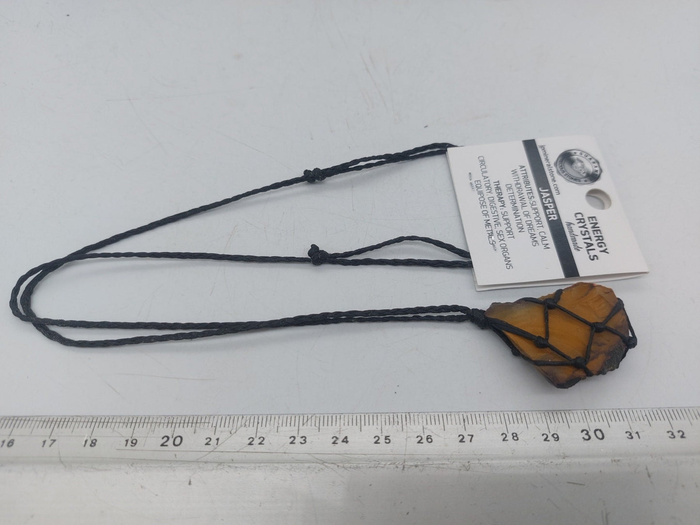 Jasper Mokaite Rough Crystal Macrame Necklace