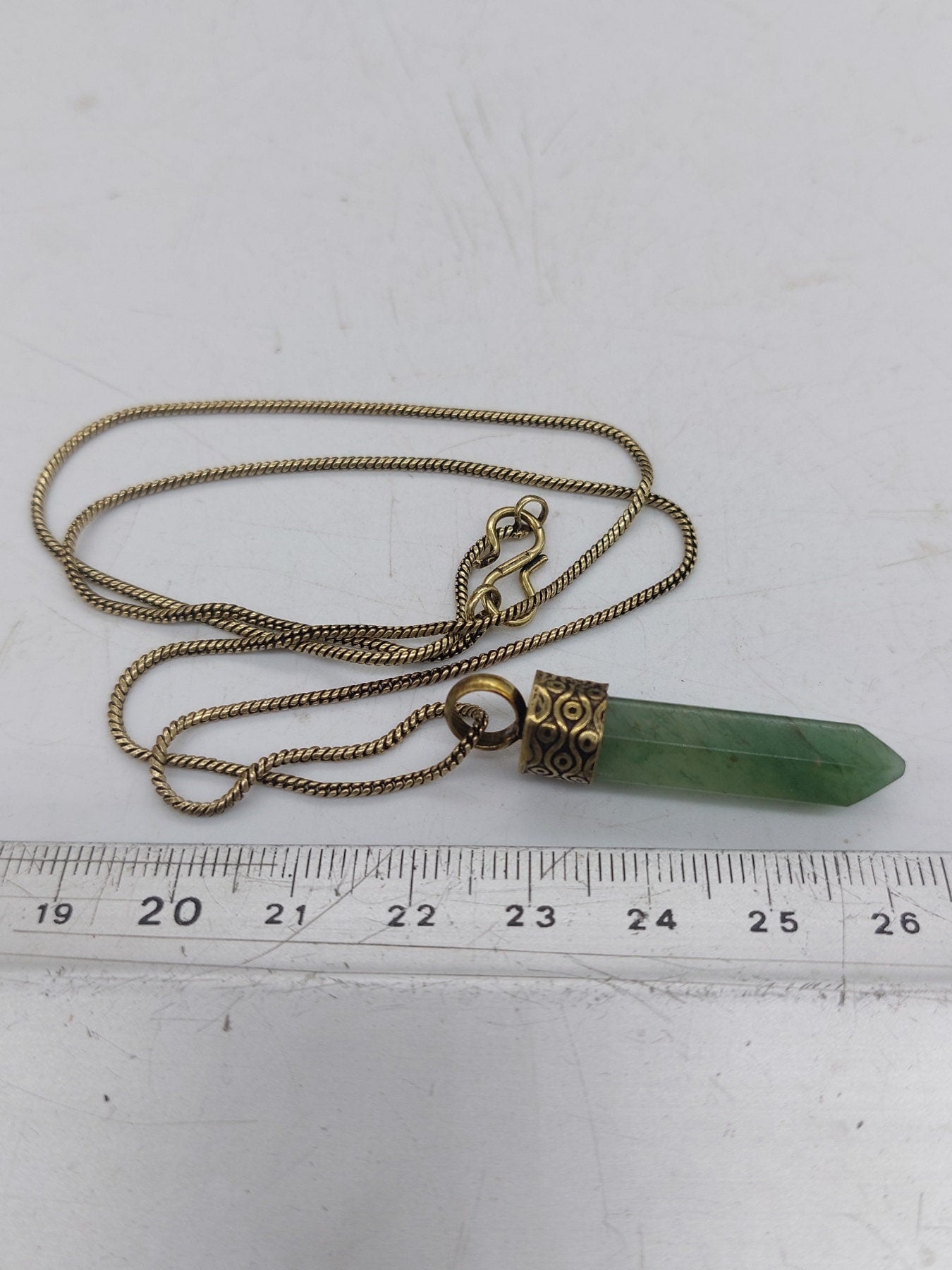 Jade Crystal Point Pendant