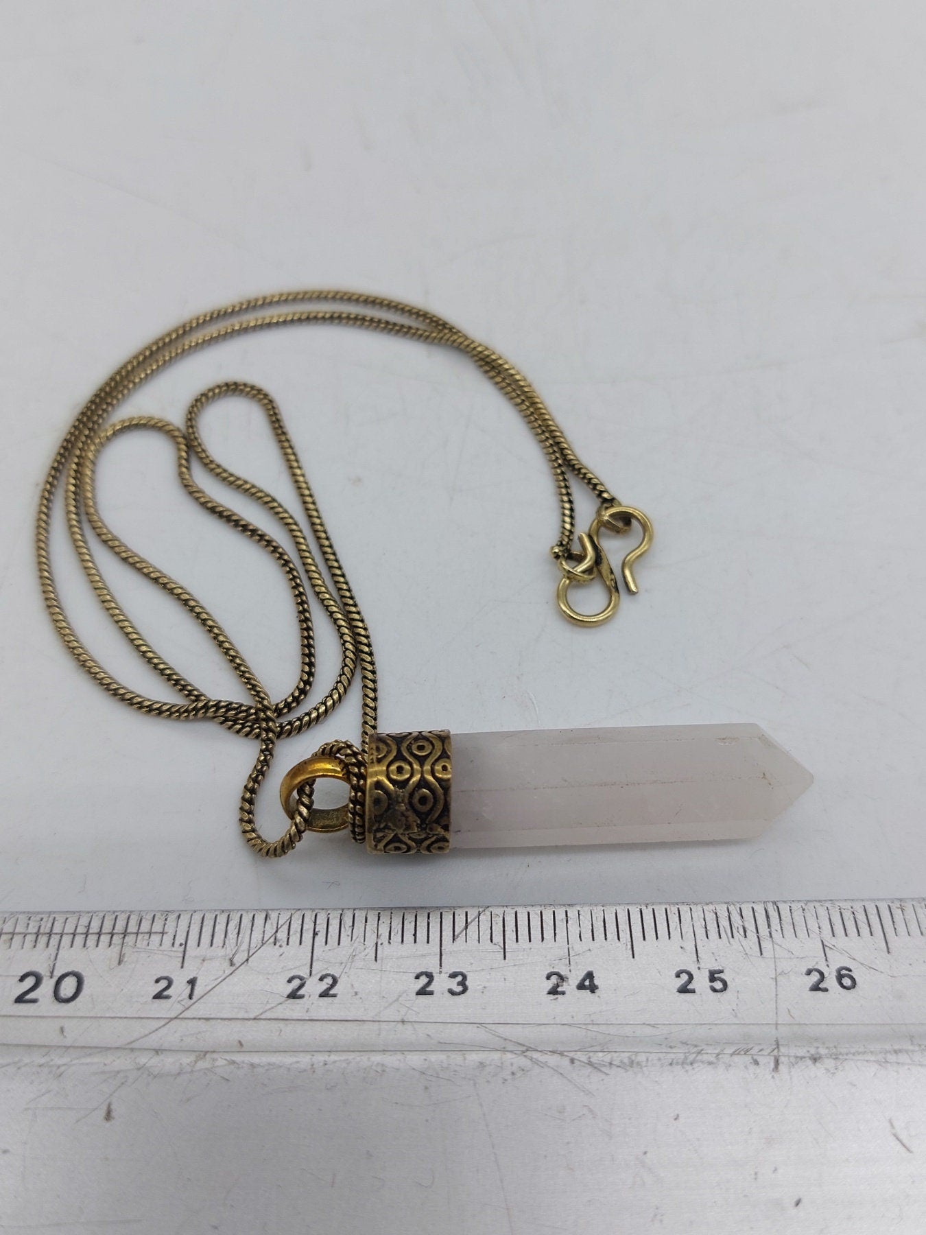 Rose Quartz point crystal necklace - accessories - brazilian crystal