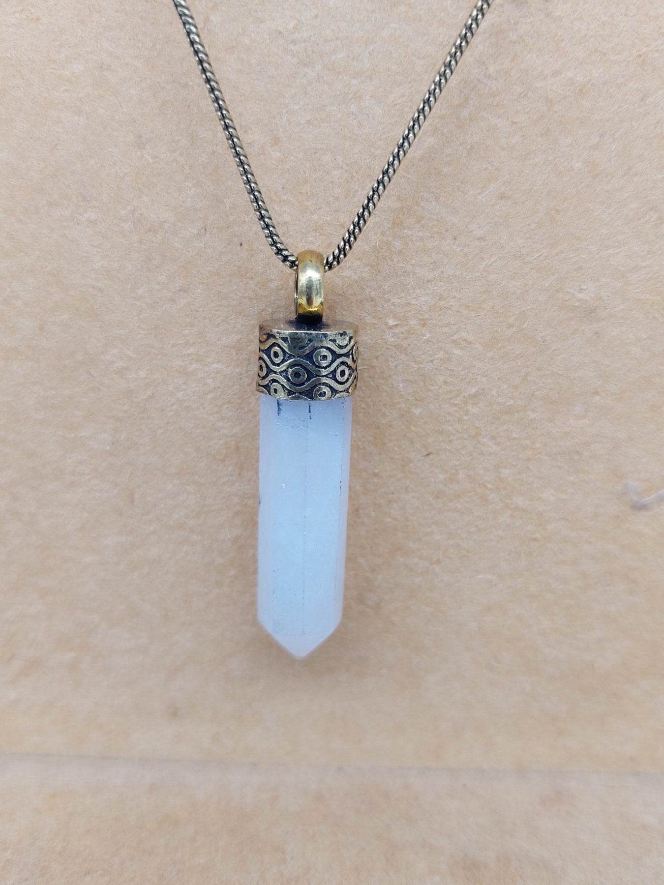 Rose Quartz point crystal necklace - accessories - brazilian crystal