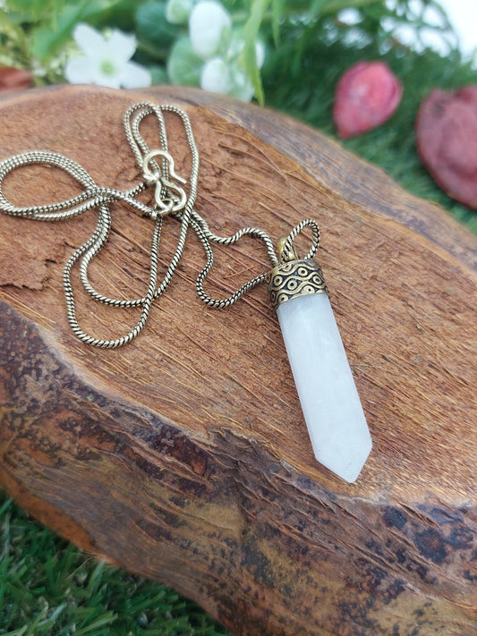 Rose Quartz point crystal necklace - accessories - brazilian crystal