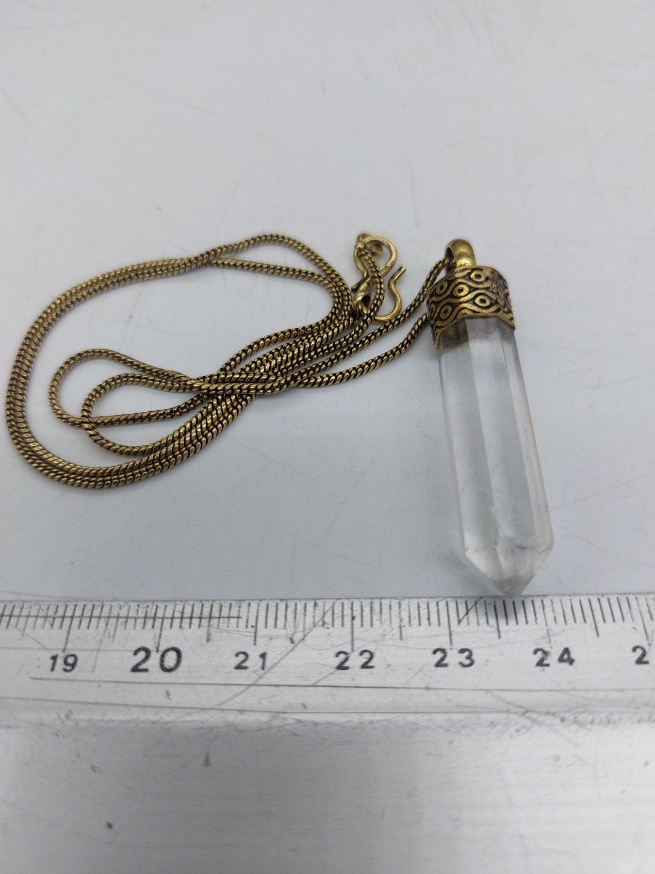 Clear Quartz Crystal point necklace