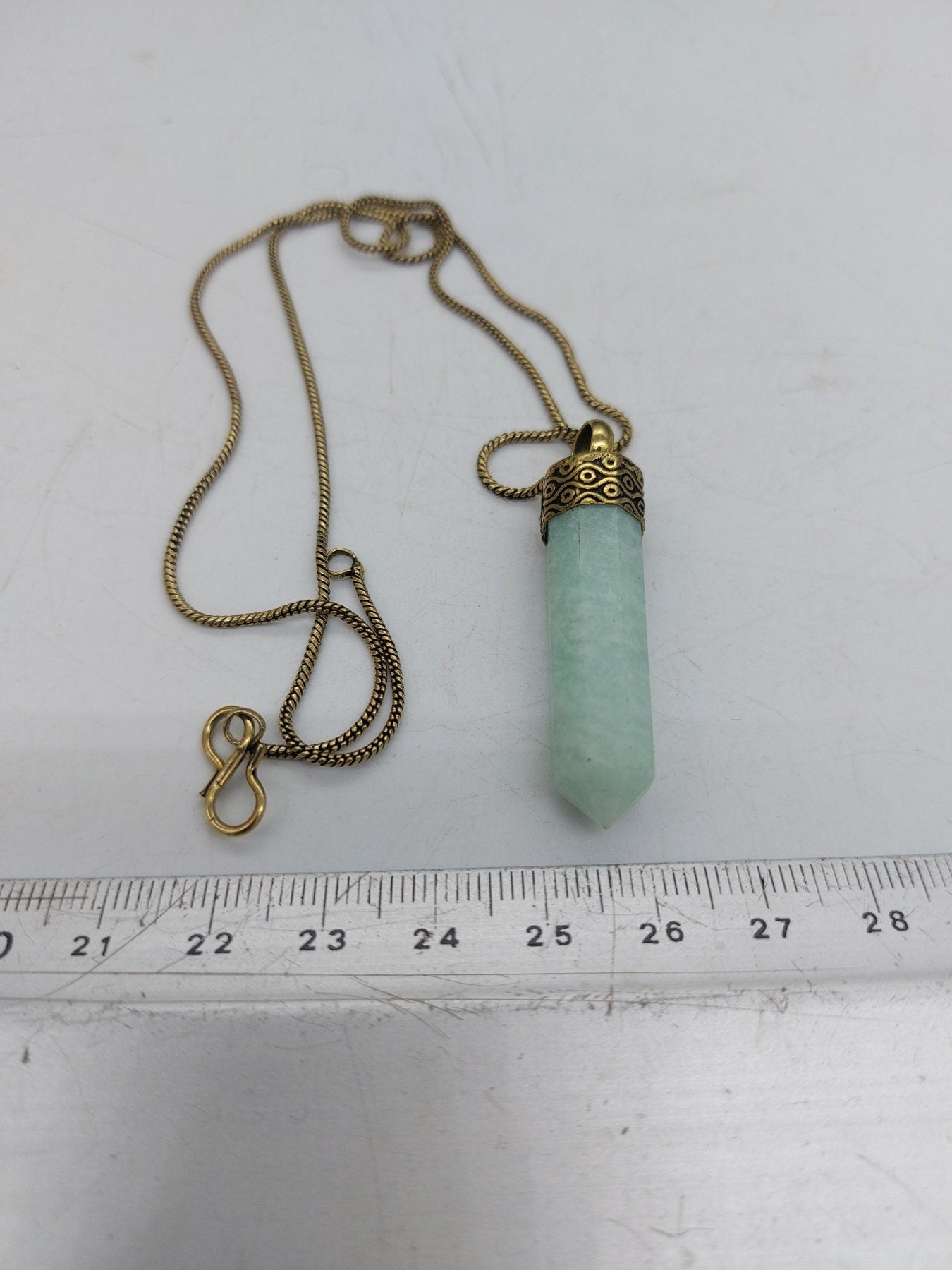Amazonite Crystal point crystal necklace