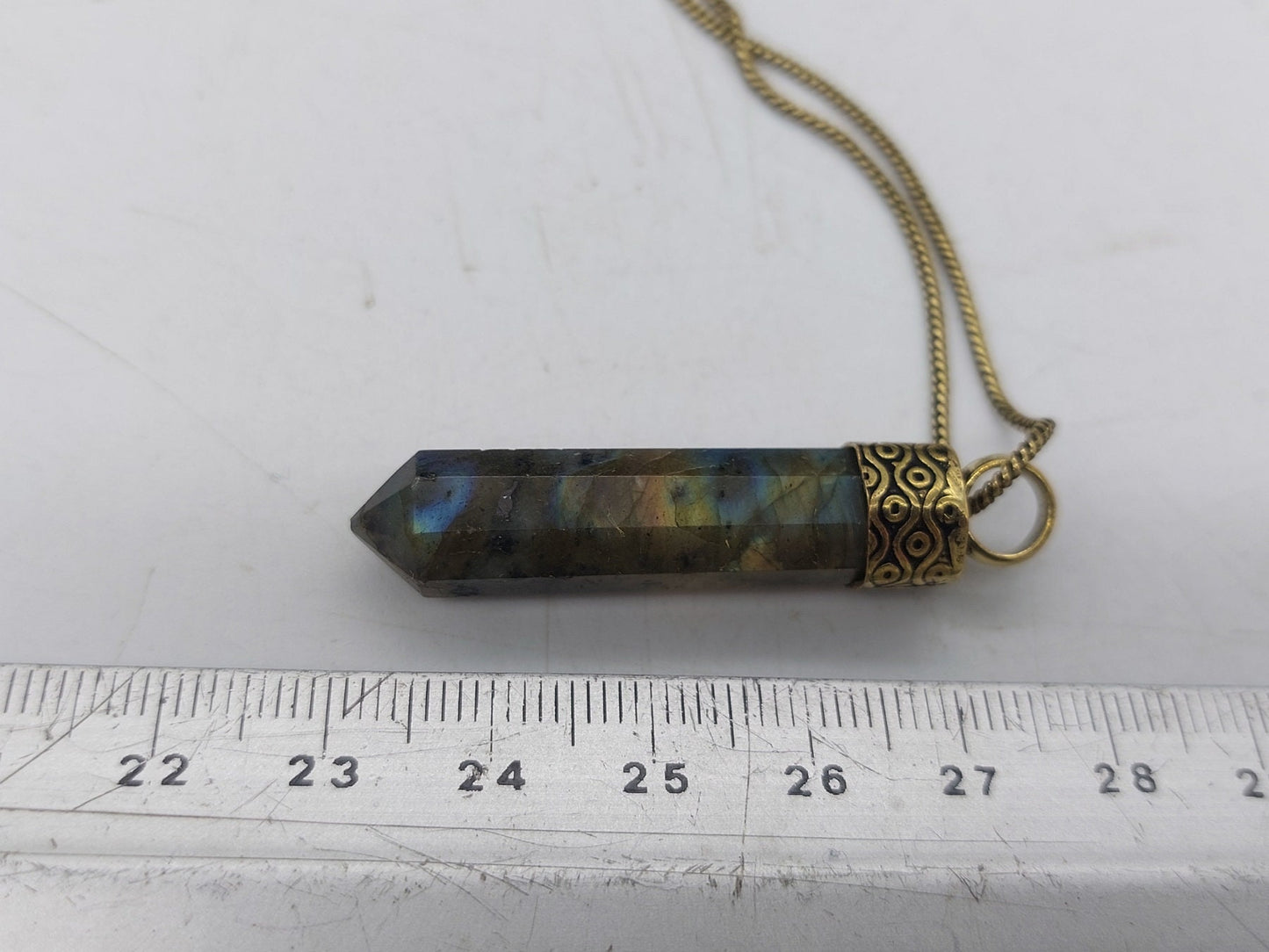 Labradorite Point Crystal Necklace