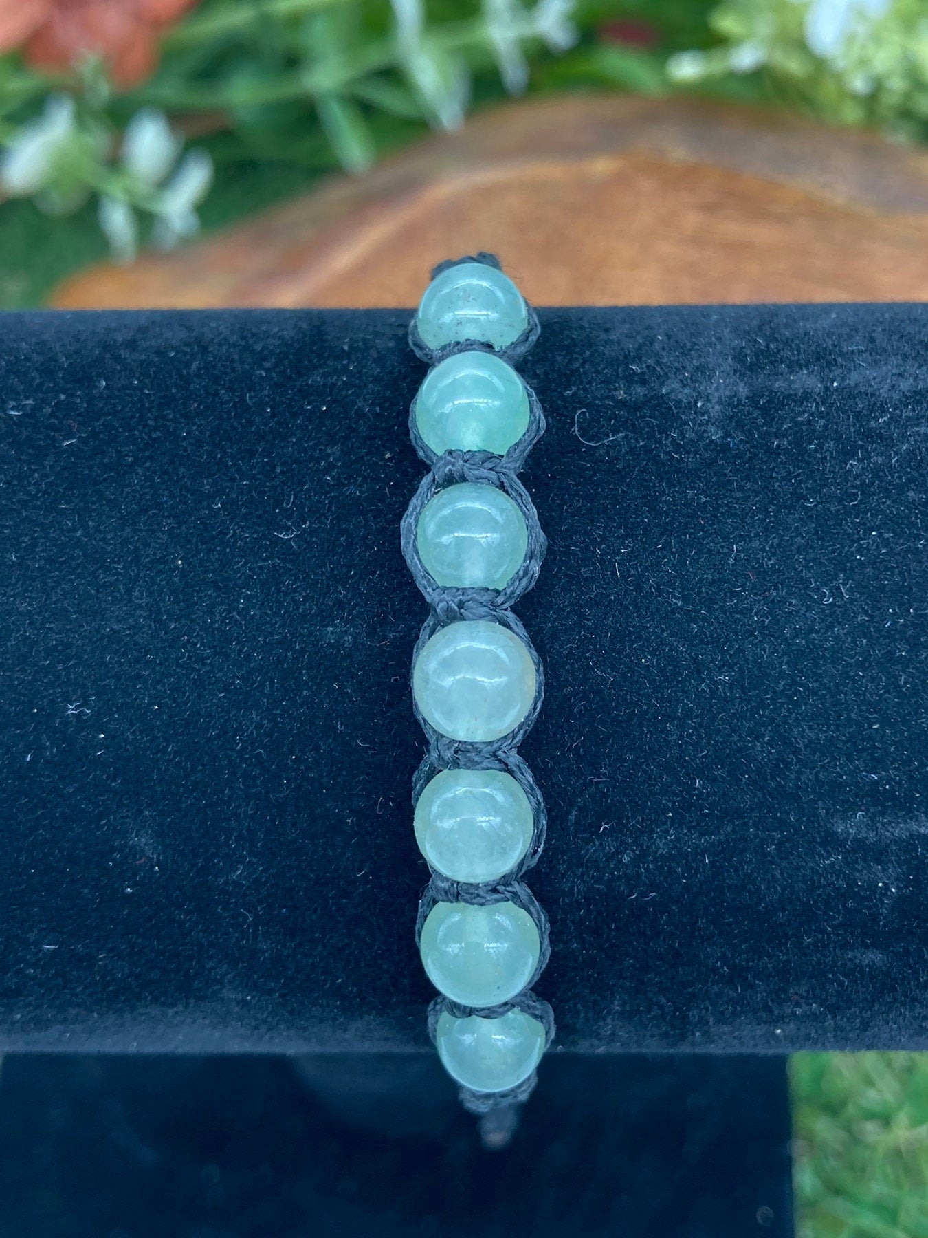 Green Aventurine Crystal Beaded Macrame Bracelet