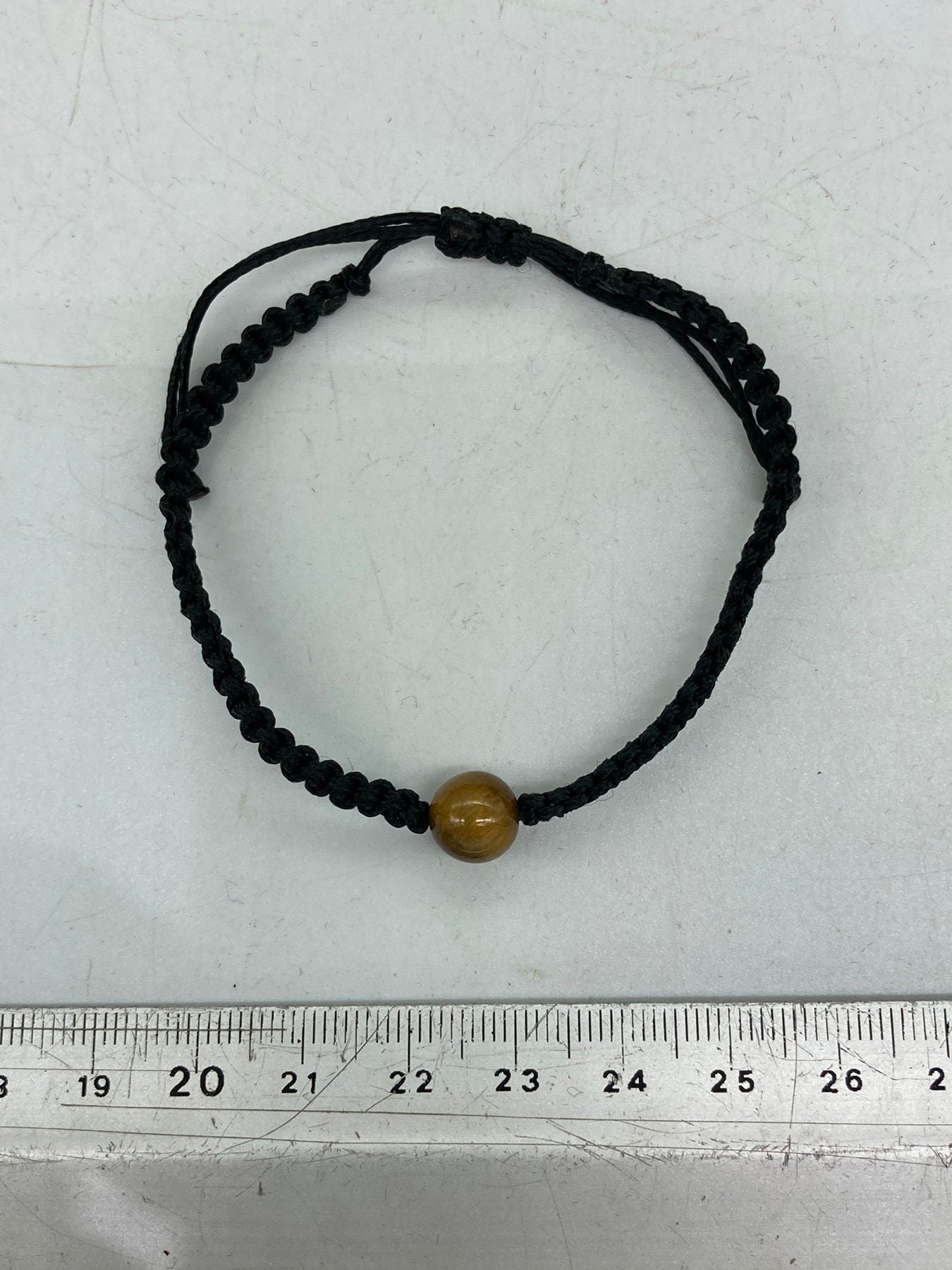 Tiger's Eye Bead Macrame Bracelet