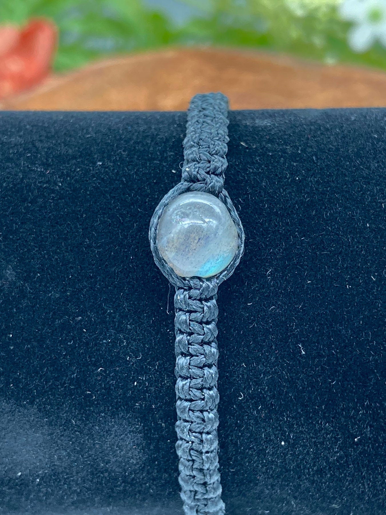 Labradorite Crystal Bead Bracelet