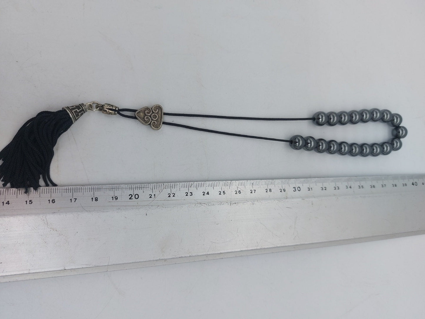 Hematite -Handmade-Worry beads-Meander-Greek kompoloi-Greek coulture-Gift idea-Men's accessories