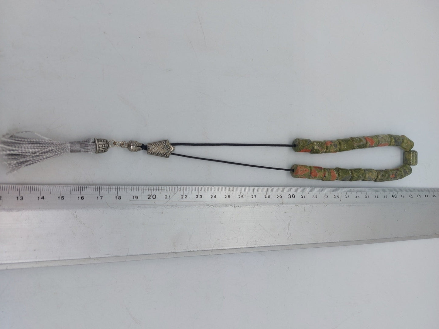 Unakite Crystal -Handmade-Worry beads-Meander-Greek kompoloi-Greek coulture-Gift idea-Men's accessories