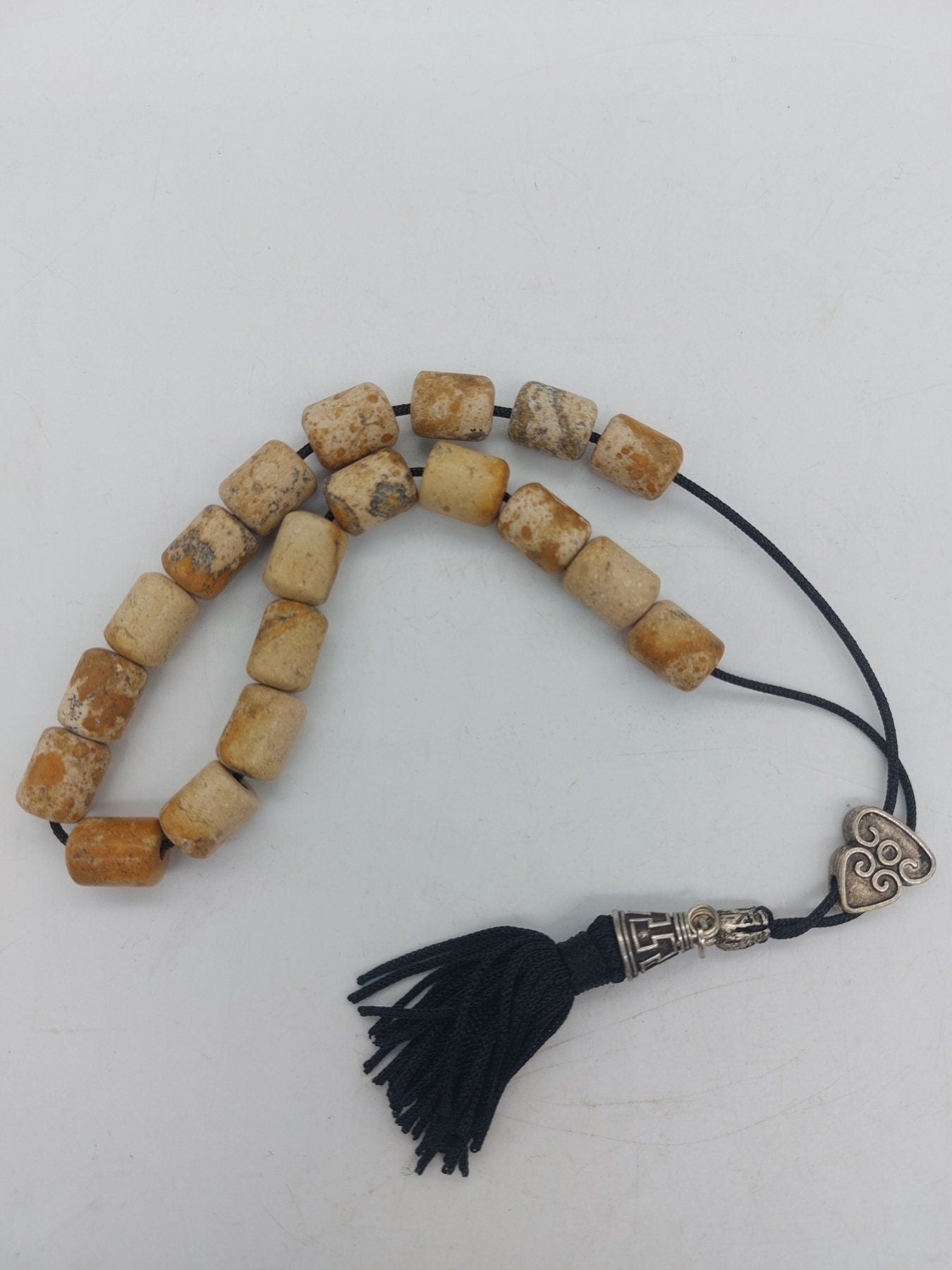 Zebra Jasper Crystal -Handmade-Worry beads-Meander-Greek kompoloi-Greek coulture-Gift idea-Men's accessories