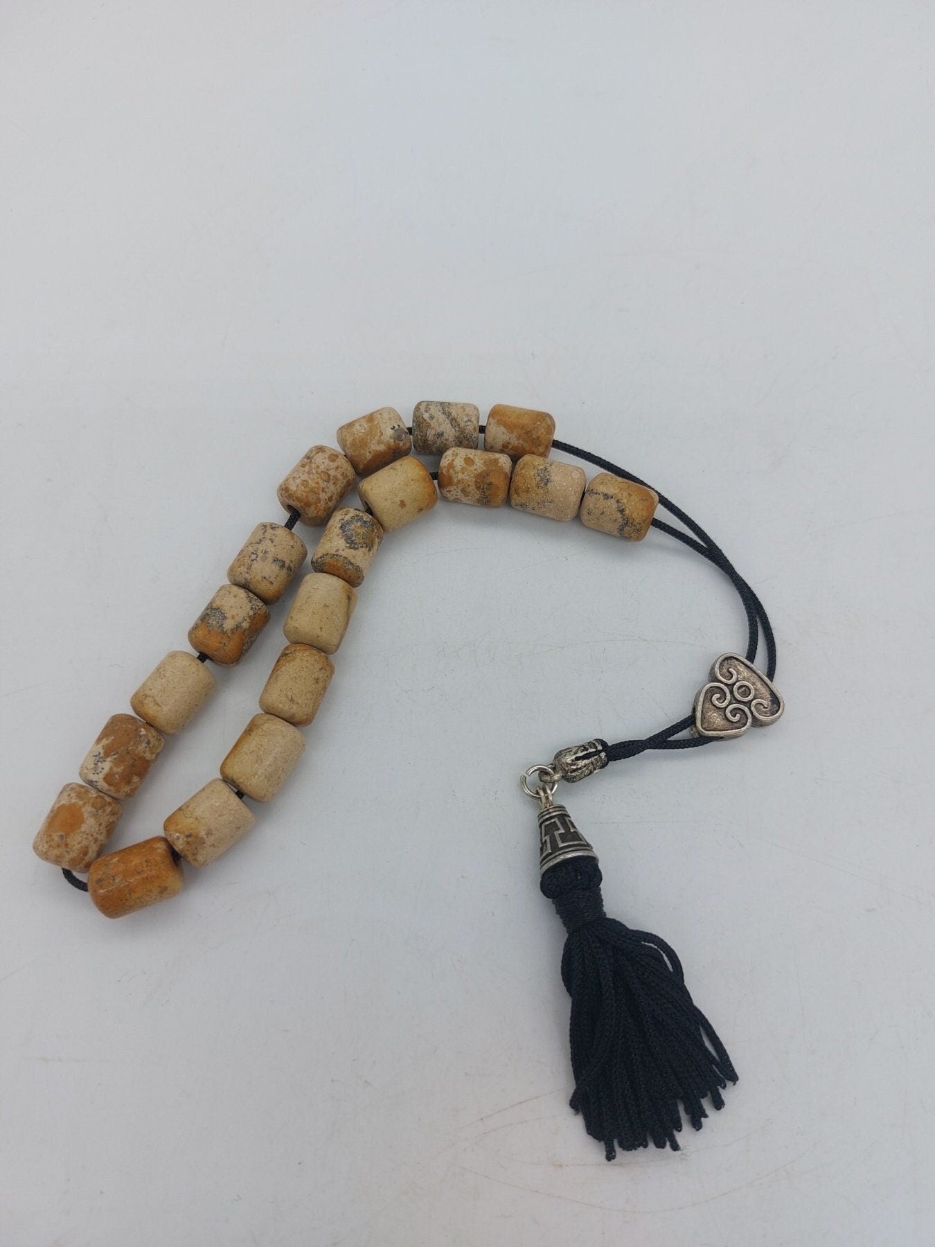 Zebra Jasper Crystal -Handmade-Worry beads-Meander-Greek kompoloi-Greek coulture-Gift idea-Men's accessories