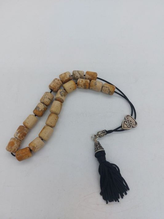 Zebra Jasper Crystal -Handmade-Worry beads-Meander-Greek kompoloi-Greek coulture-Gift idea-Men's accessories