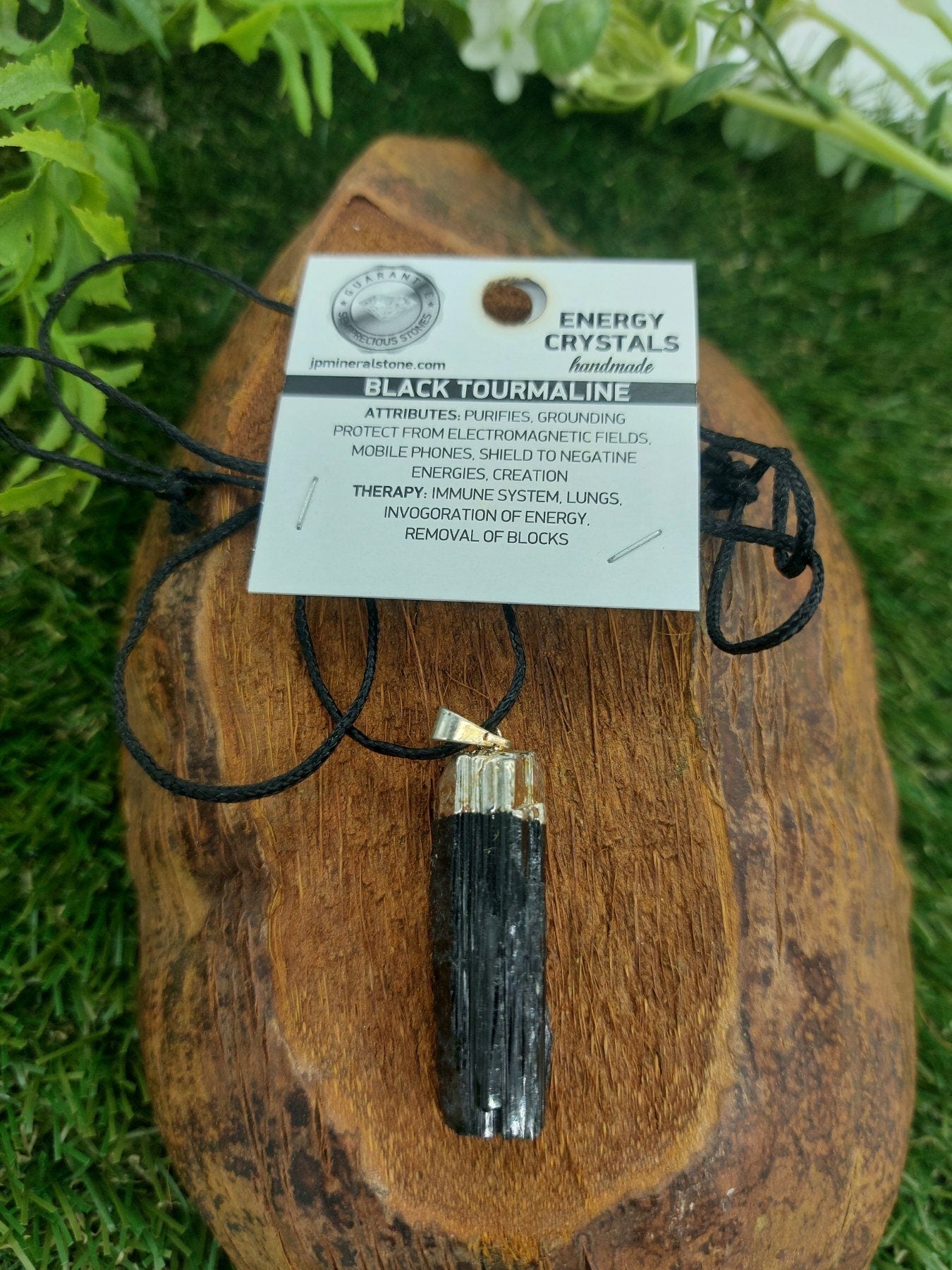 Natural Rough Tourmaline Silver Necklace Healing Crystal Accessories Zodiac Mineral Stone