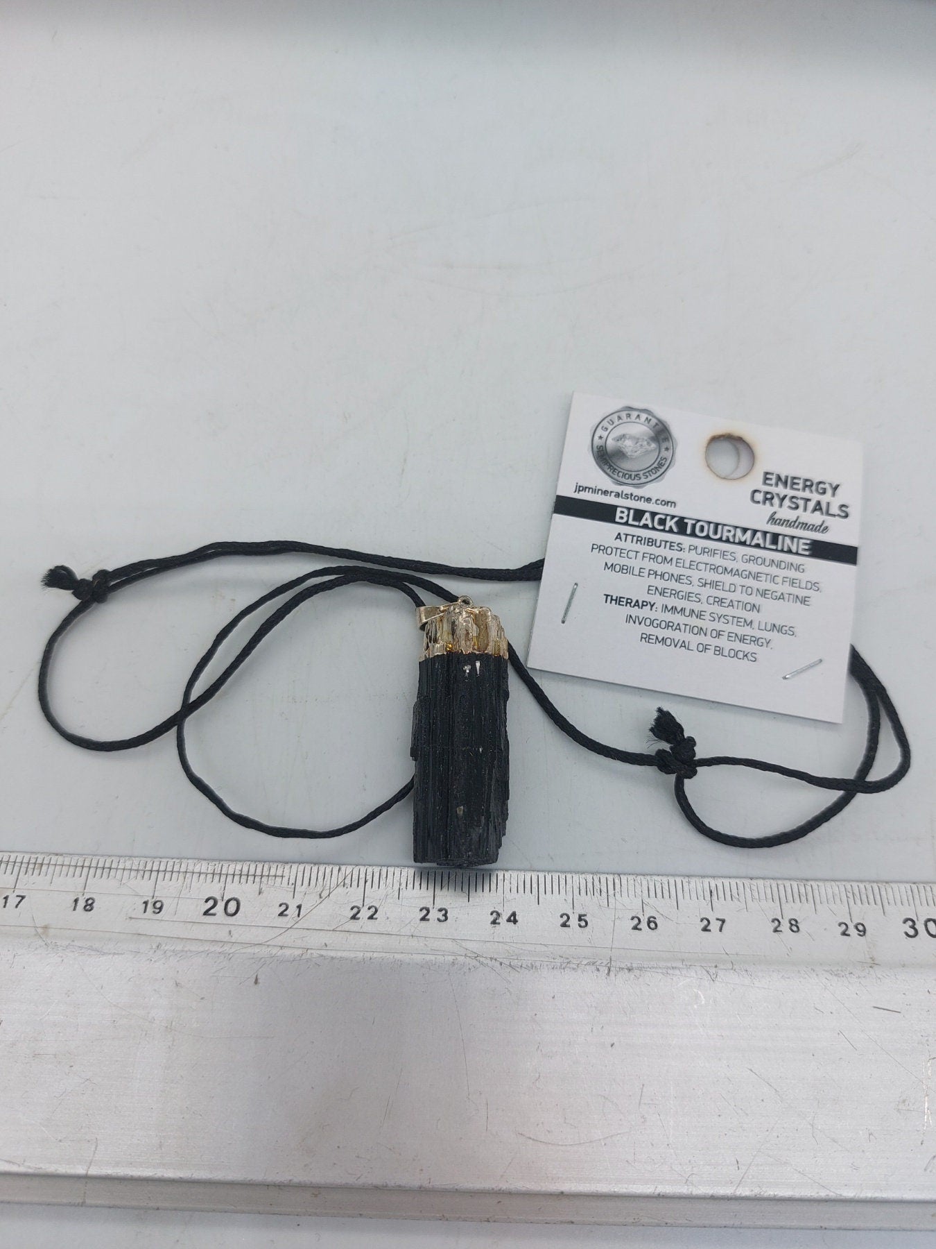 Natural Rough Tourmaline Silver Necklace Healing Crystal Accessories Zodiac Mineral Stone