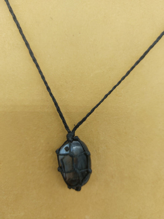 Φυσικό γυαλισμένο αχάτη ορυκτή πέτρα Brazilian Crystal Healing Macrame τυλιγμένο κολιέ προστασίας δώρου