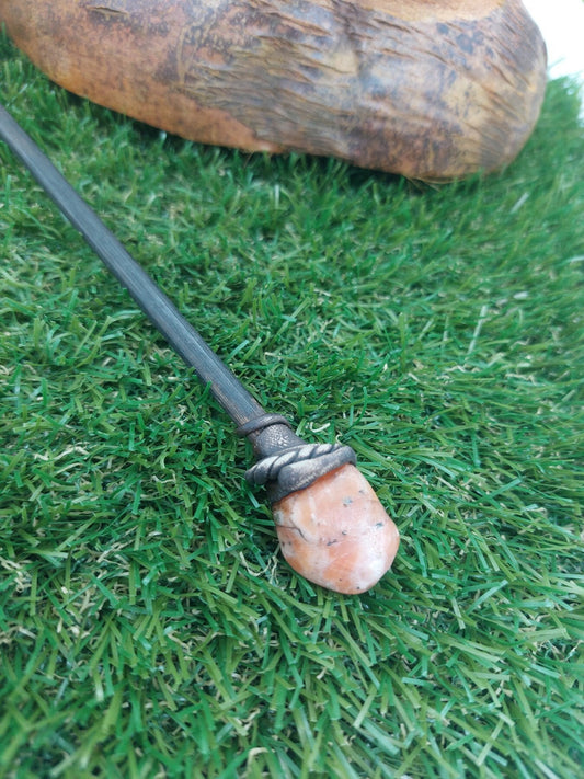 Orange Calcite Polished Crystal Wand -Fairy wand-Wizard wand-Nature Wand Healing Crystal Zodiac Mineral Stone