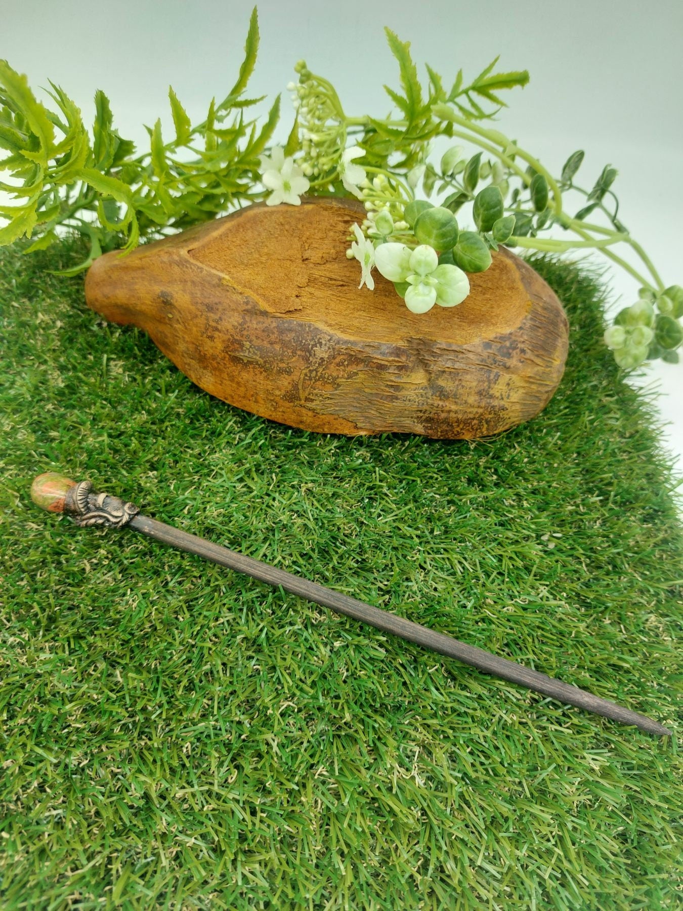 Unakite Crystal Polished Wand -Fairy wand-Wizard wand-Nature Wand Healing Crystal Zodiac Mineral Stone