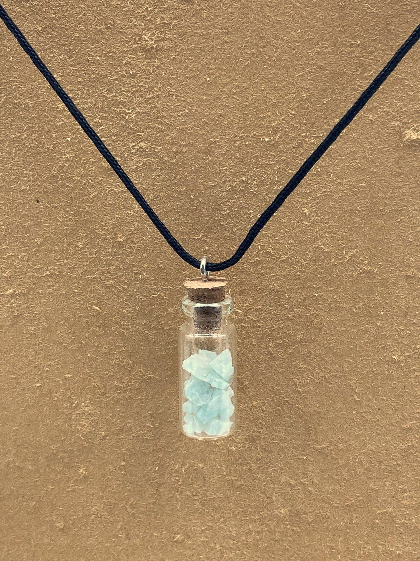 Amazonite Crystal Chips Bottle Necklace