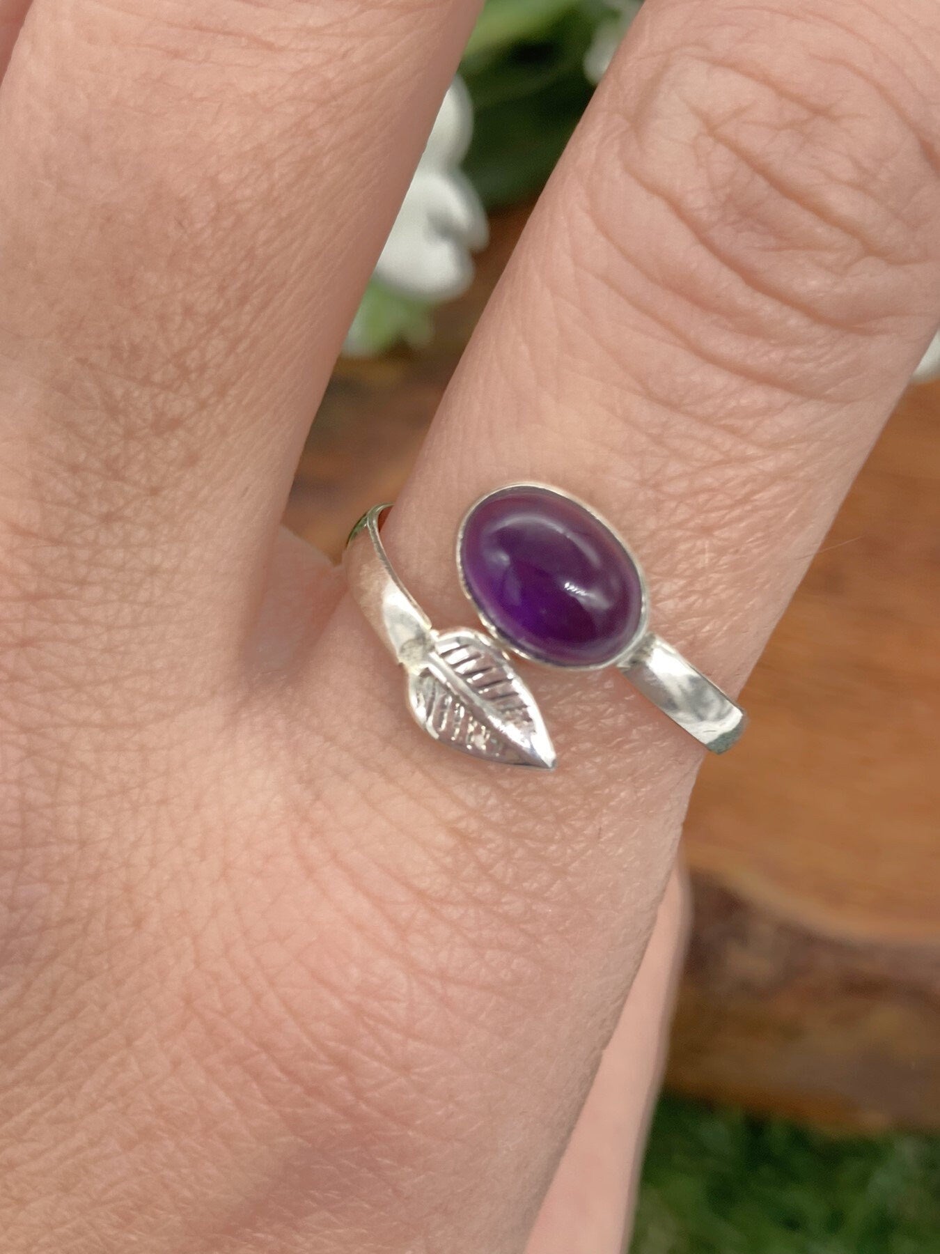 Amethyst Crystal Sterling Silver 925 Ring Top Quality Handmade