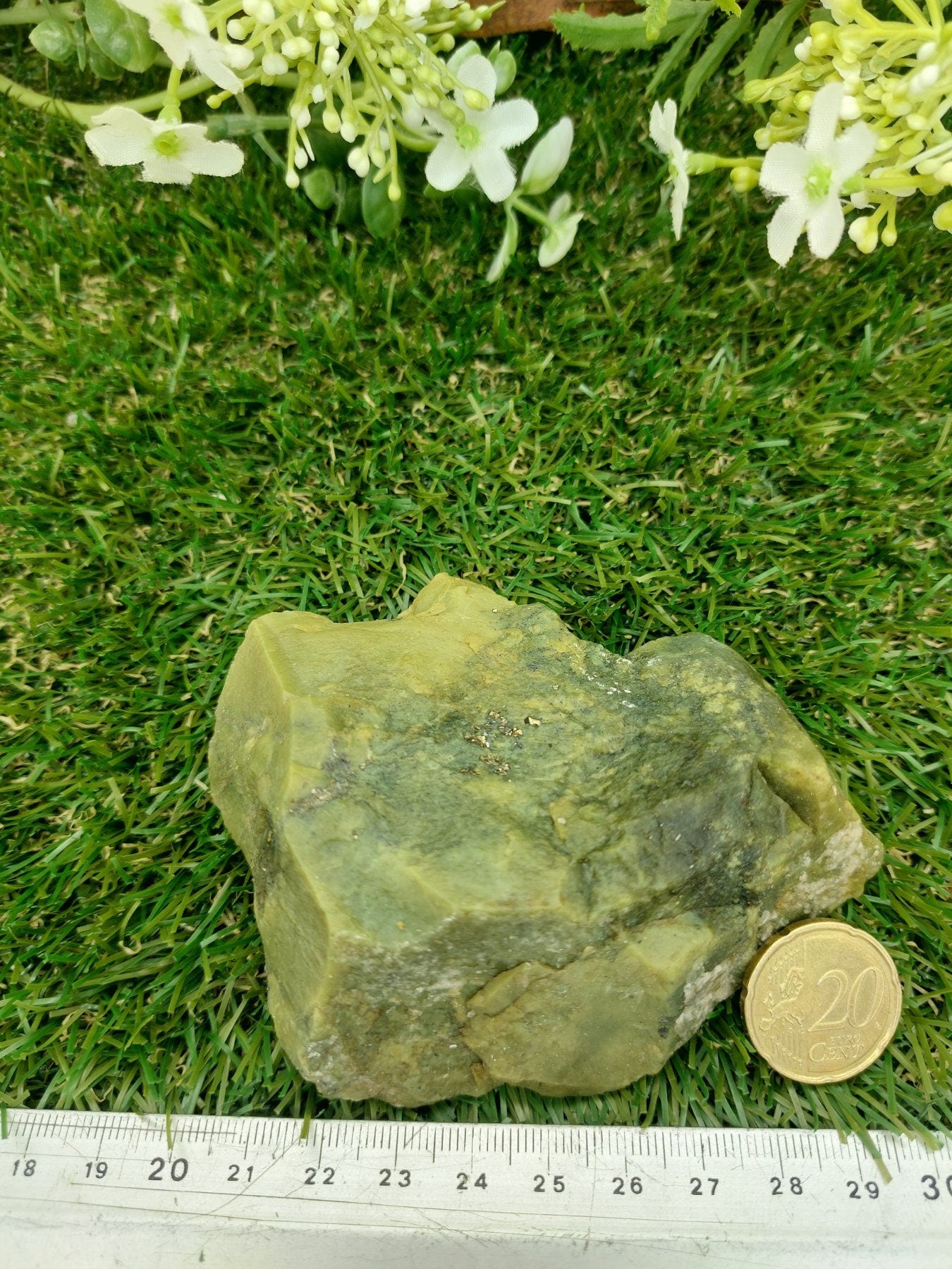 Serpentine with Pyrite Rough Crystal Rare Collector Piece  Home Decor