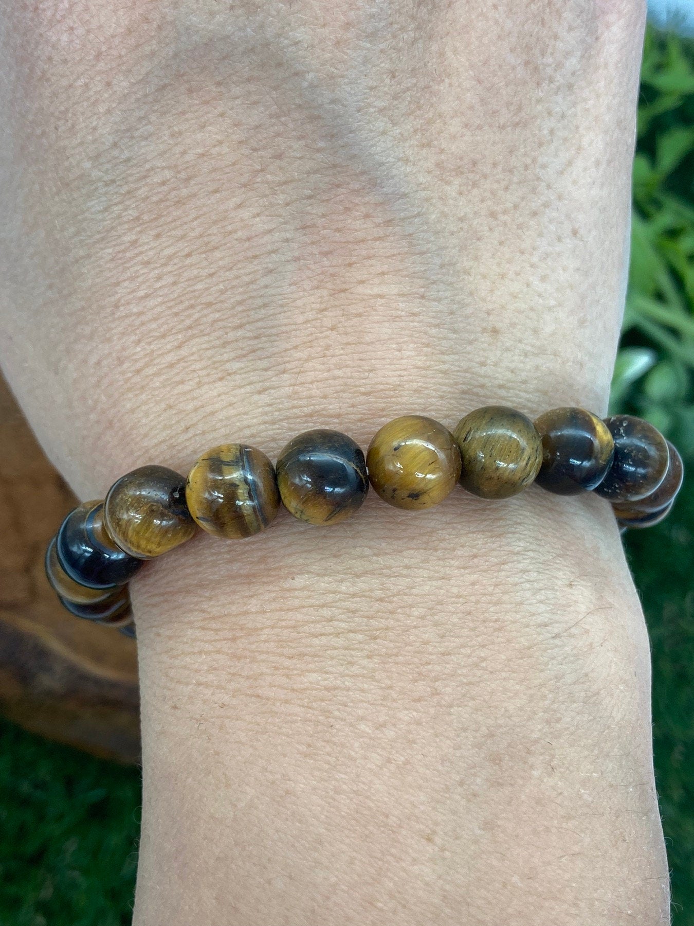 Tiger Eye Natural Crystal 8MM Beads Bracelets, Wrist Gemstone Bracelet, Strechy Bracelet, Beaded Bracelet, Hand Made Gift, Crystal Bracelet