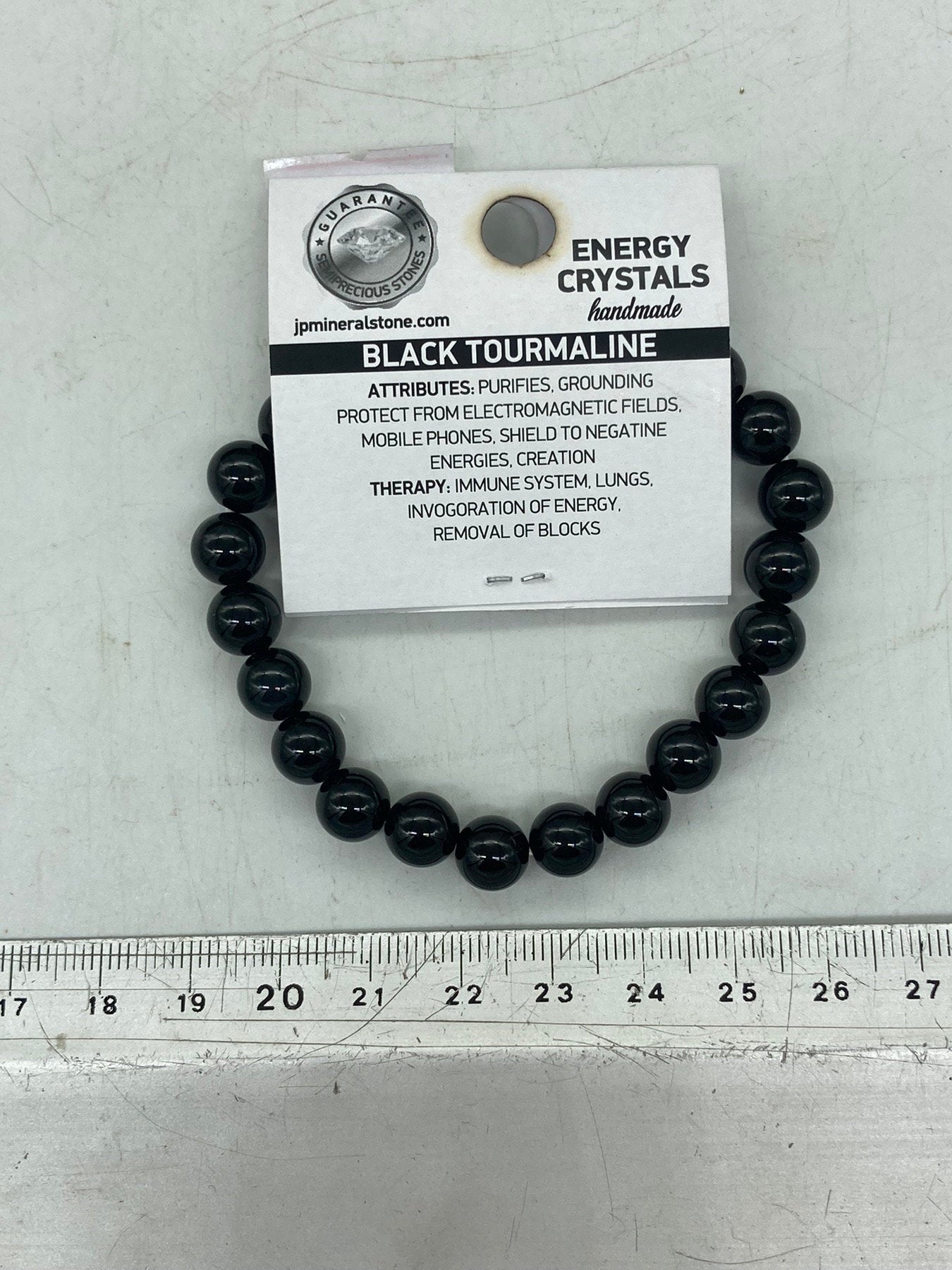 Black Tourmaline Natural Crystal 8MM Beads Bracelets, Wrist Bracelet, Strechy Bracelet, Beaded Bracelet, Hand Made Gift, Crystal Bracelet