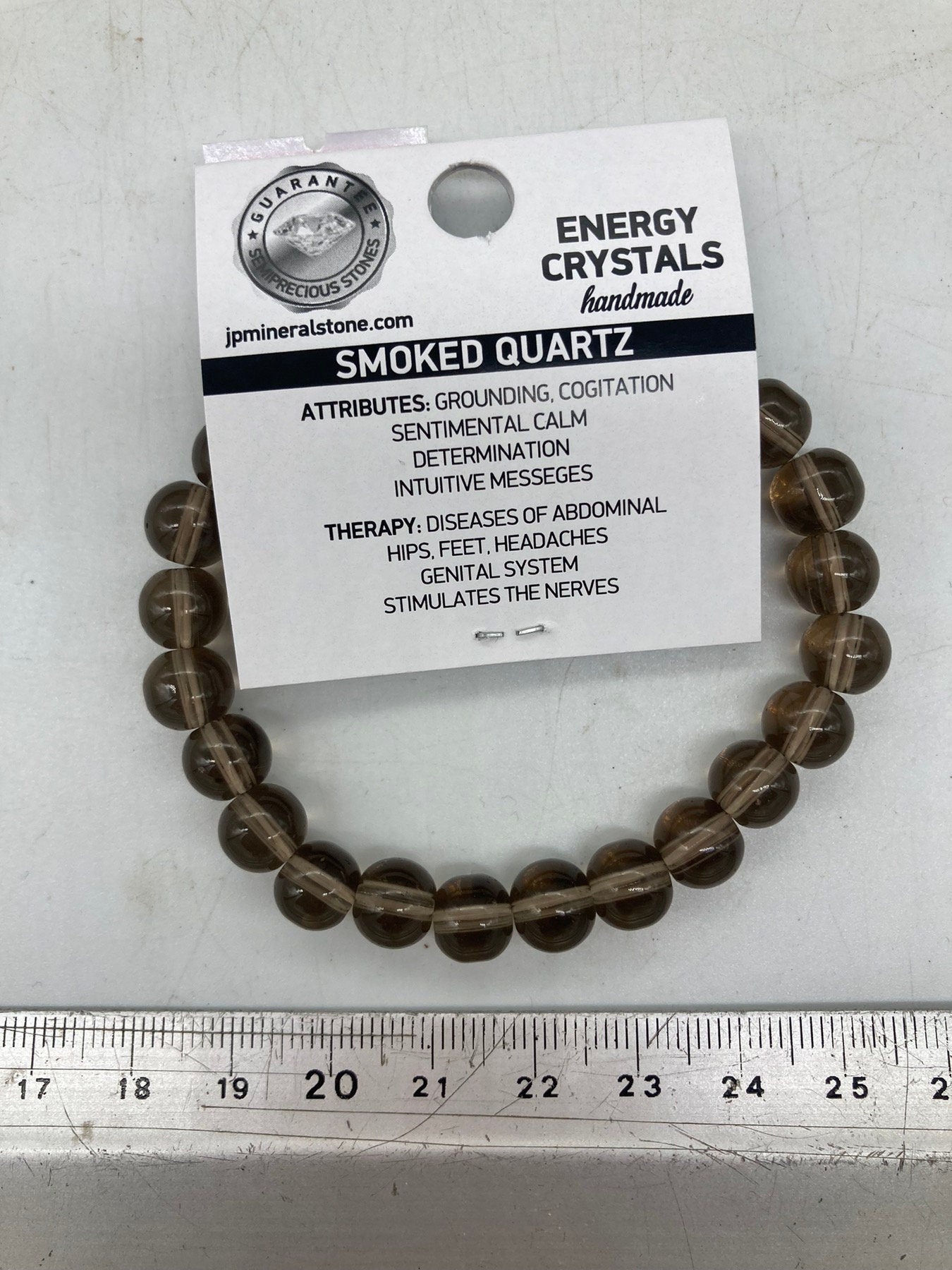 Smoky Quartz Natural Crystal 8MM Beads Bracelets, Wrist Bracelet, Strechy Bracelet, Beaded Bracelet, Hand Made Gift, Crystal Bracelet