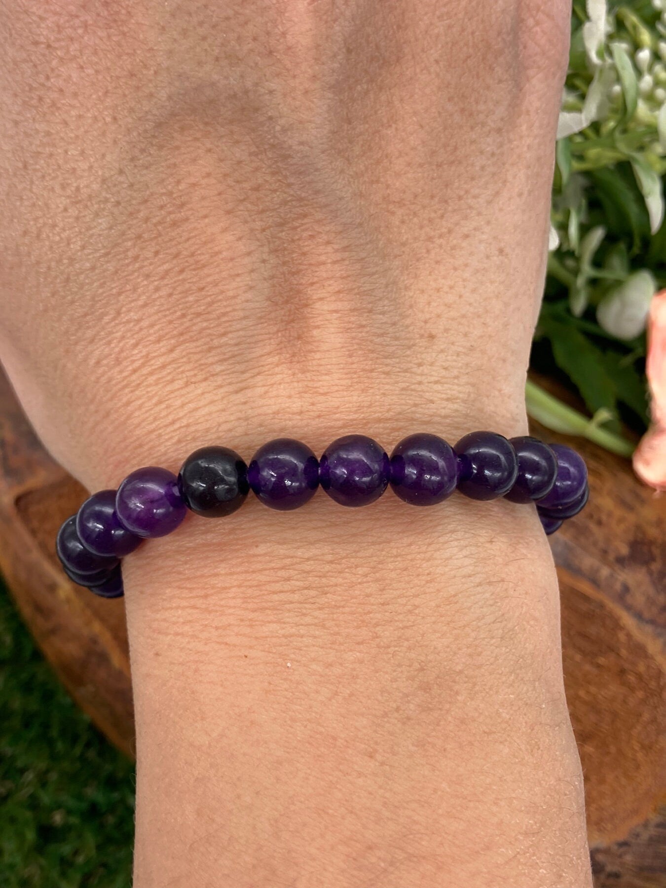 Amethyst Crystal Beaded Bracelet