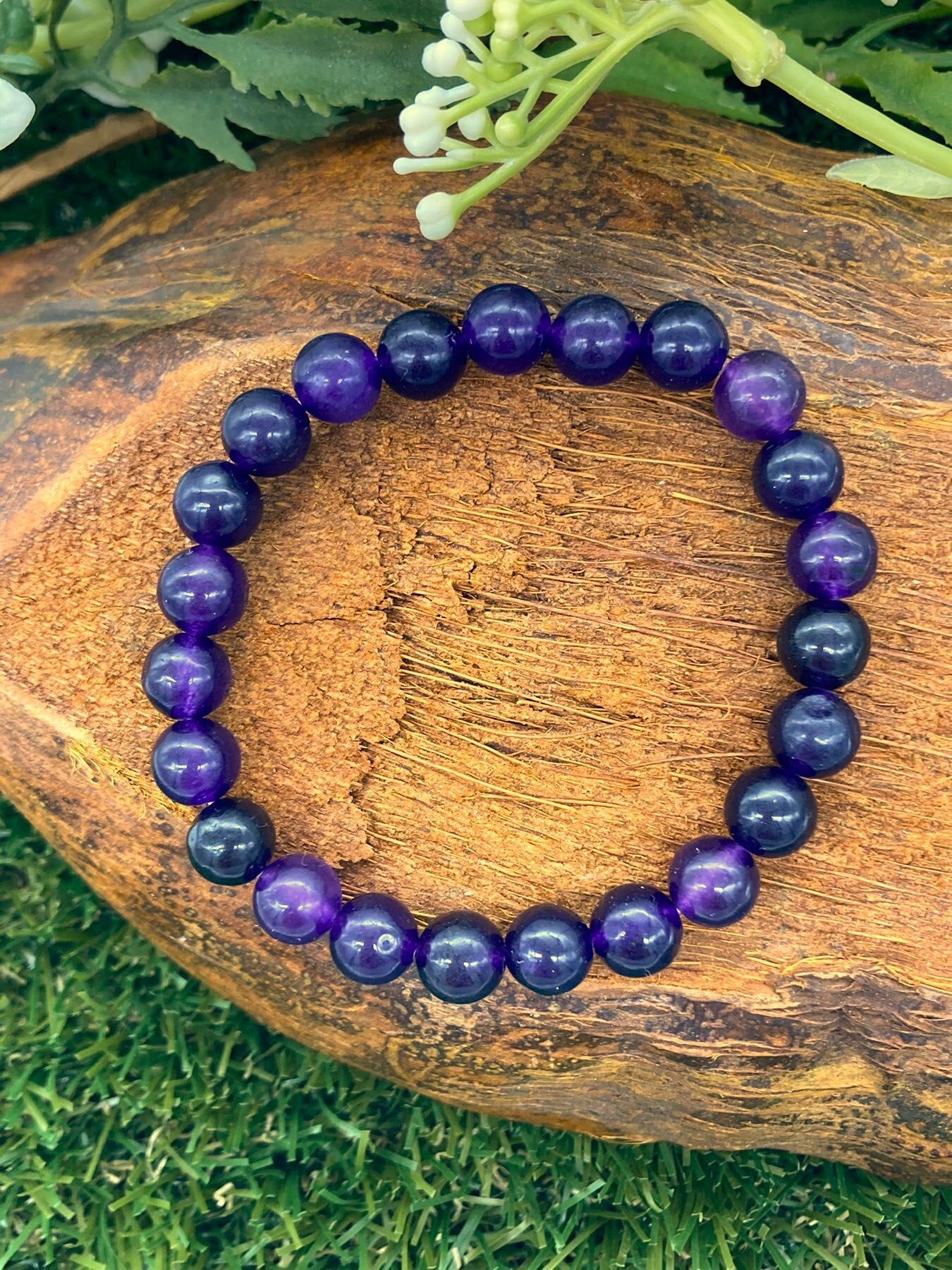 Amethyst Crystal Beaded Bracelet