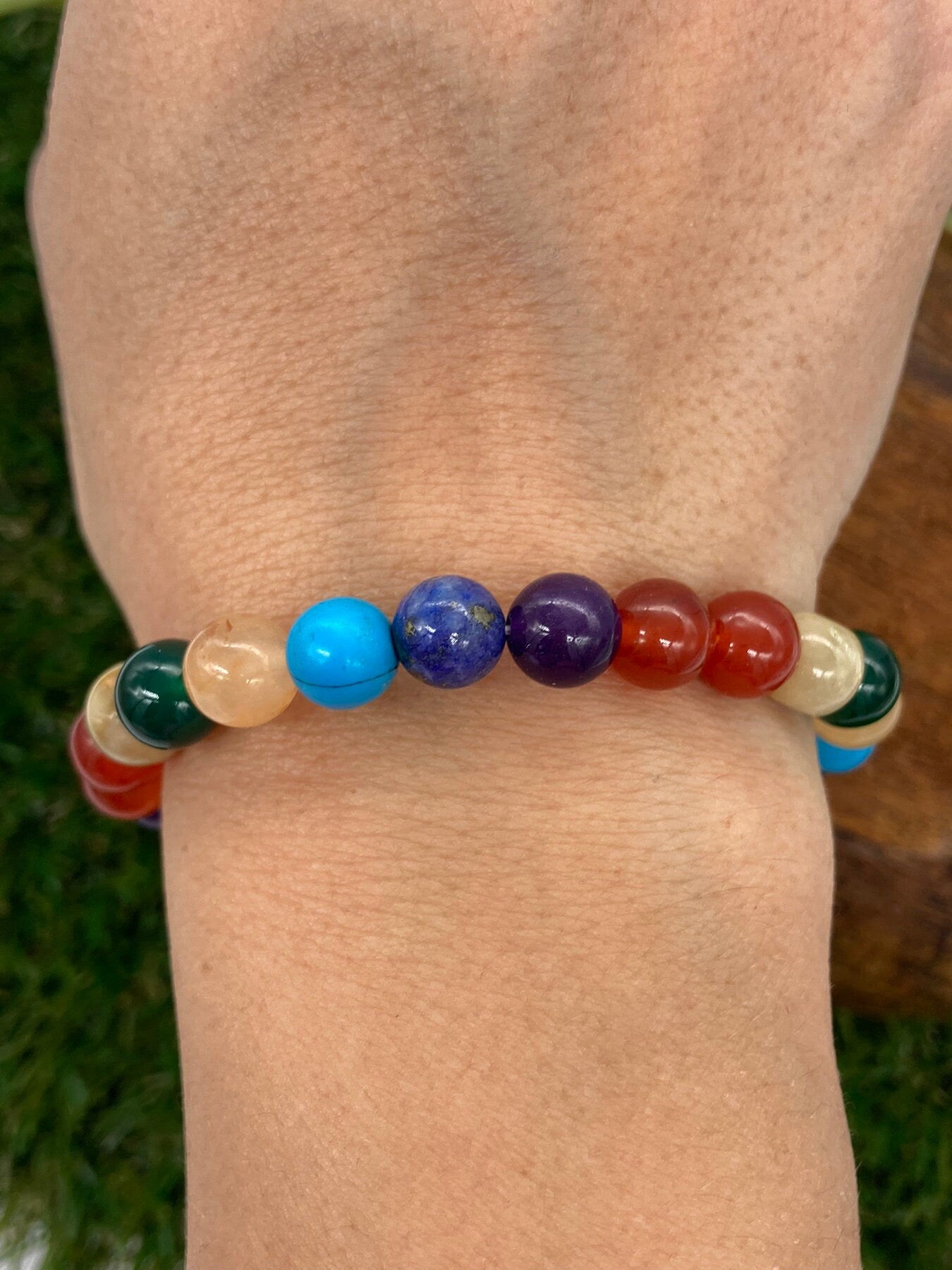 Chakra Natural Crystals 8MM Beads Bracelets, Wrist Bracelet, Strechy Bracelet, Beaded Bracelet, Hand Made Gift, Crystal Bracelet