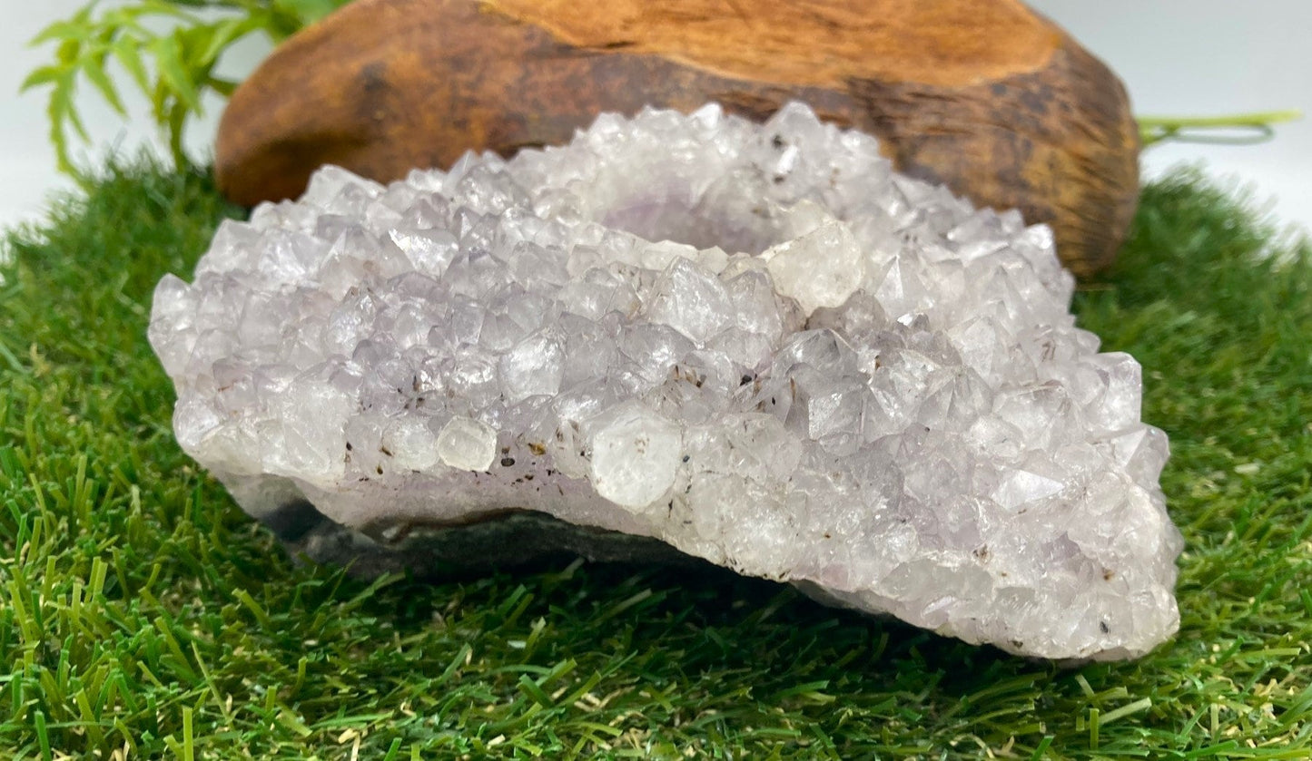 Amethyst Crystal Geode Candle Holder