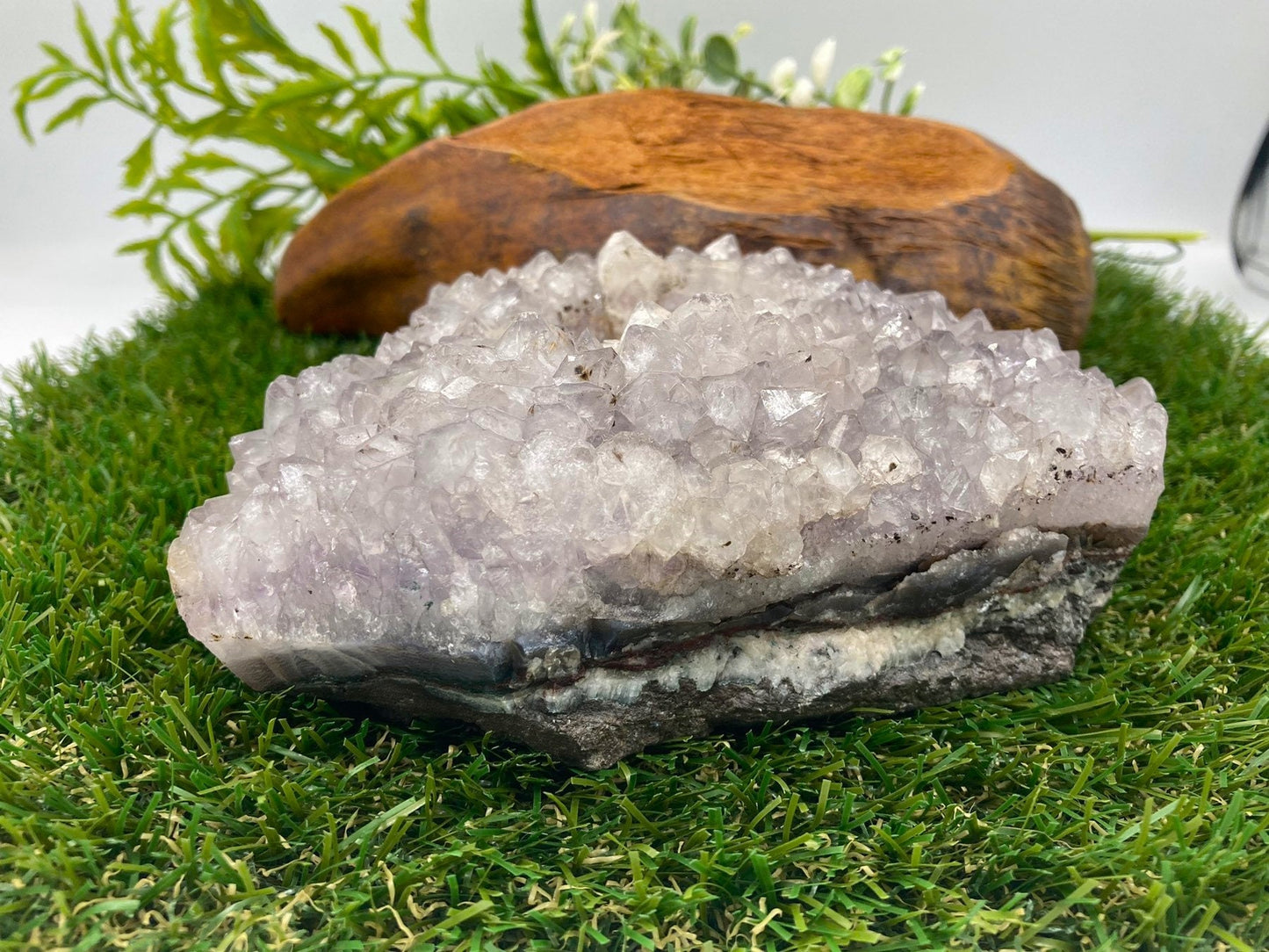 Amethyst Crystal Geode Candle Holder