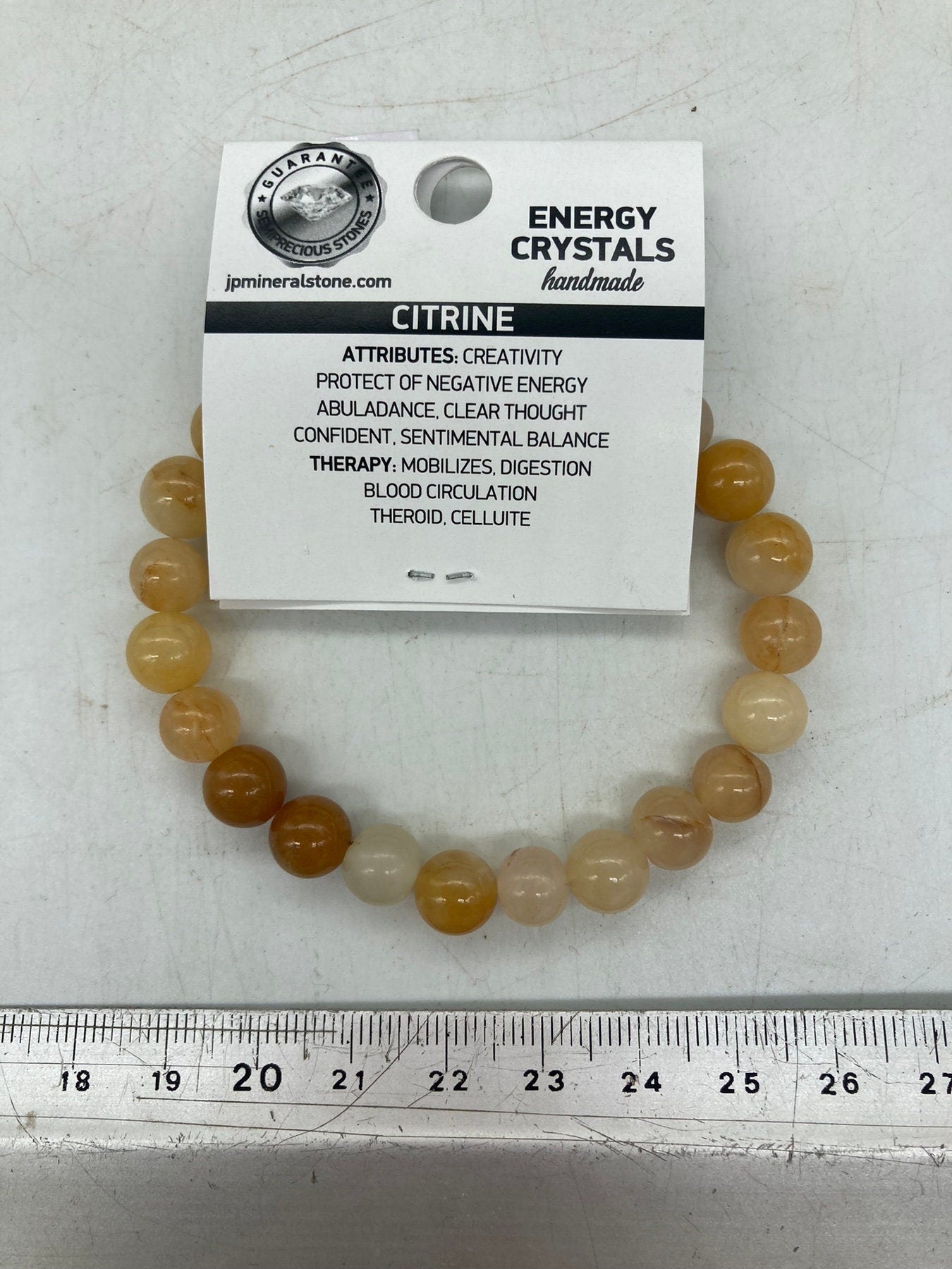 Citrine Natural Crystal 8MM Beads Bracelets, Wrist Gemstone Bracelet, Strechy Bracelet, Beaded Bracelet, Hand Made Gift, Crystal Bracelet