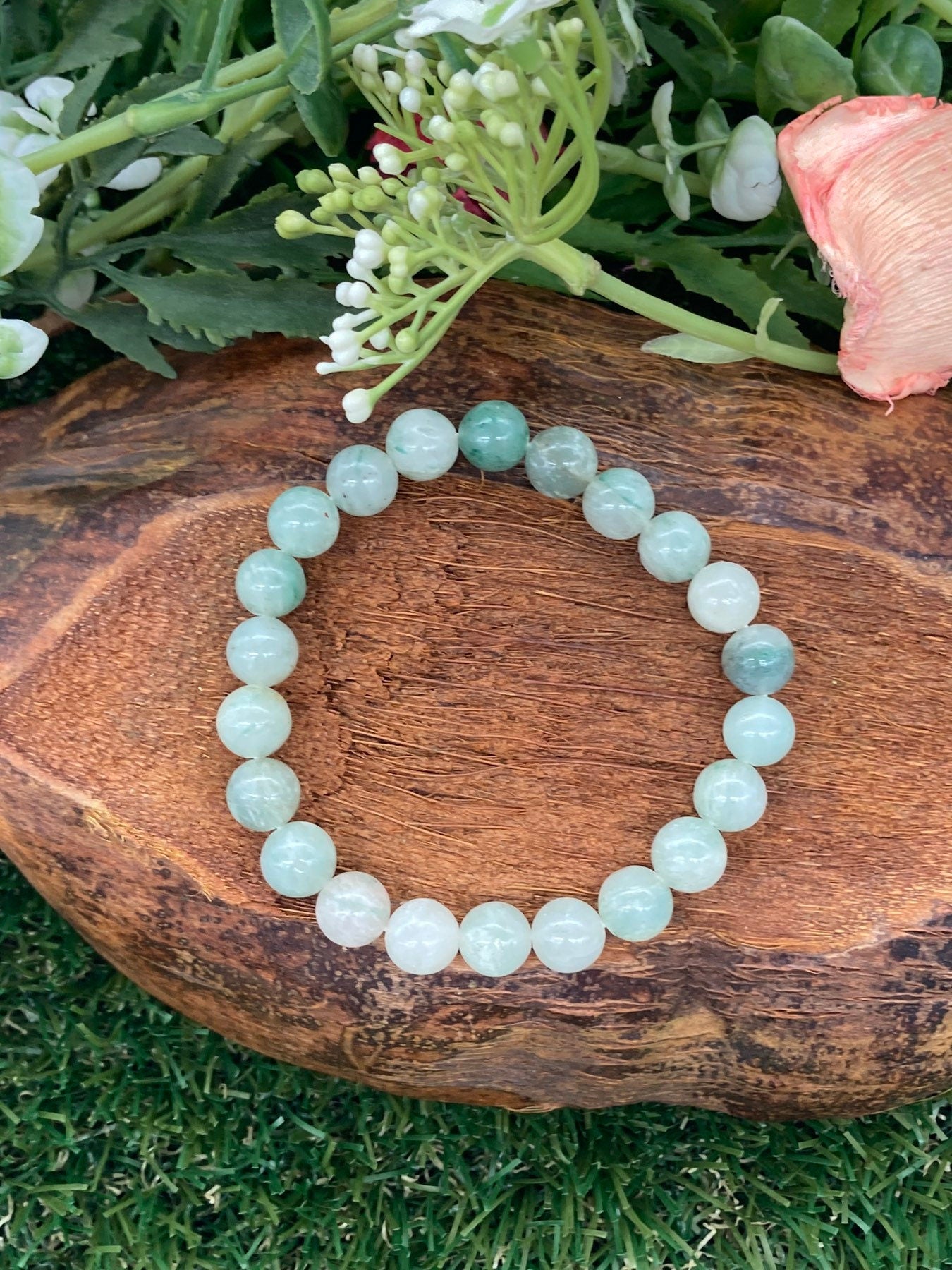Aventurine Natural Crystal 8MM Beads Bracelets, Wrist Gemstone Bracelet, Strechy Bracelet, Beaded Bracelet, Hand Made Gift, Crystal Bracelet