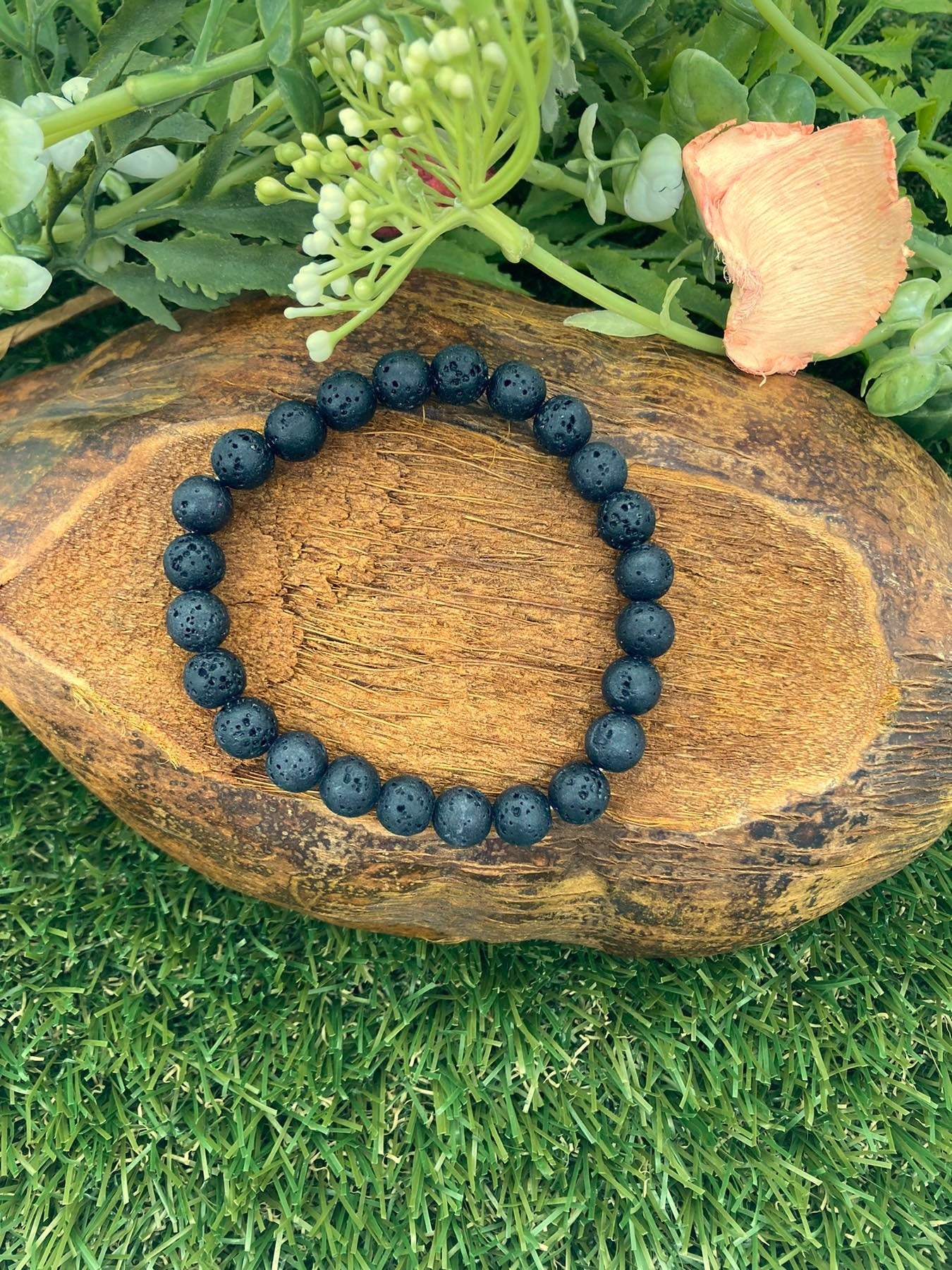 Lava Natural Stone 8MM Beads Bracelets, Wrist Gemstone Bracelet, Strechy Bracelet, Beaded Bracelet, Hand Made Gift, Crystal Bracelet