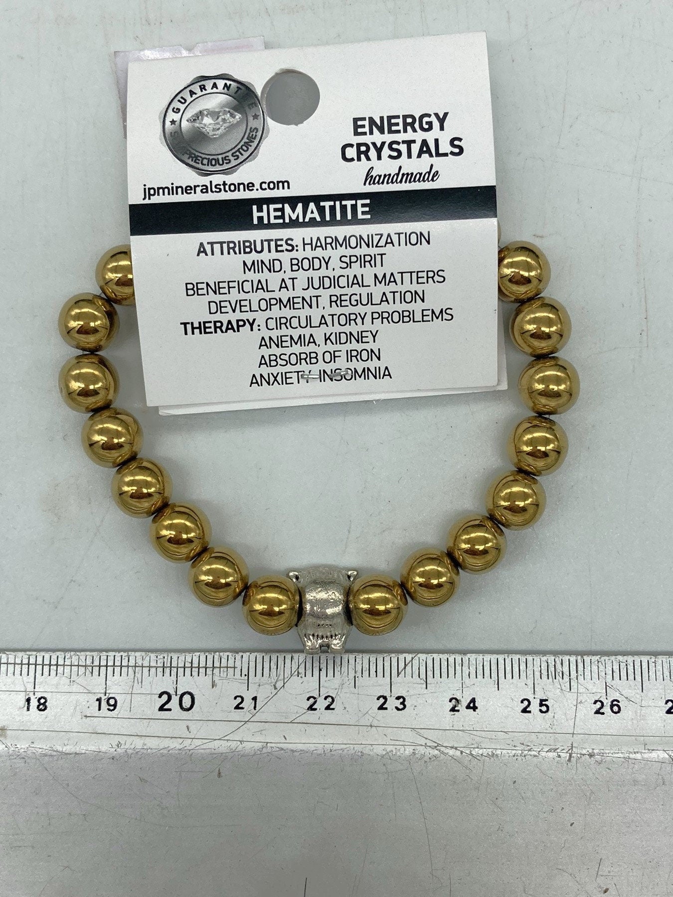 Gold Hematite Natural Crystal 8MM Beads Bracelets, Wrist Bracelet, Strechy Bracelet, Beaded Bracelet, Hand Made Gift, Crystal Bracelet