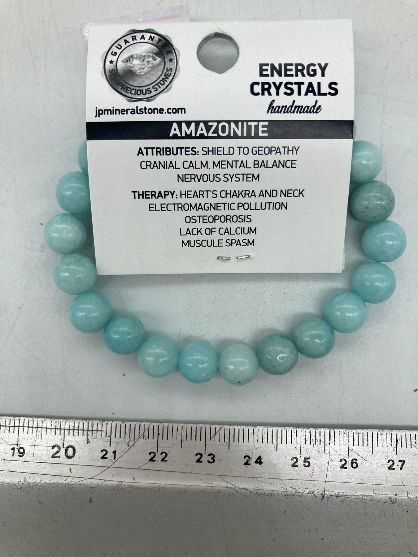 Amazonite Beads Bracelet, Wrist Gemstone Bracelet