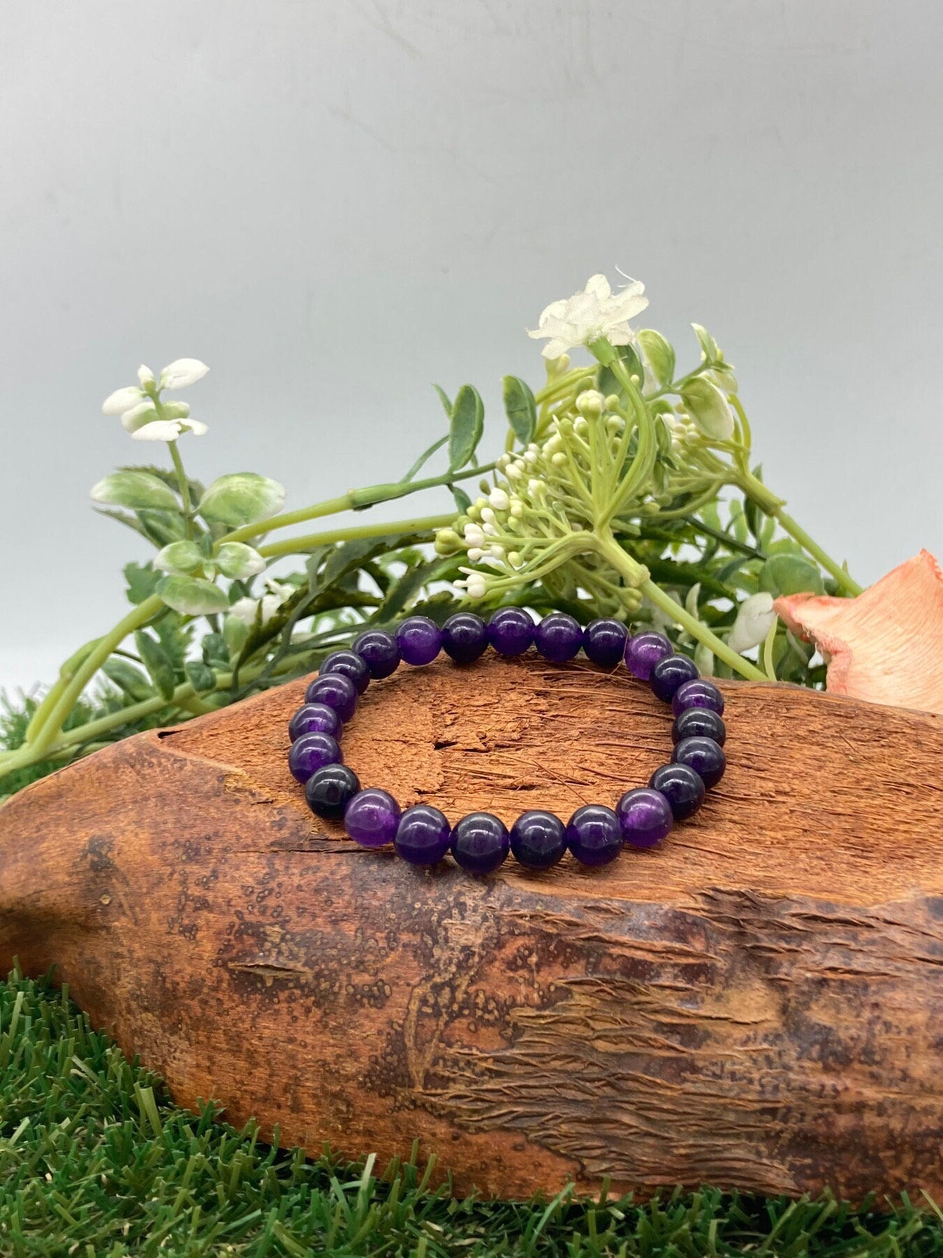 Amethyst Crystal Beaded Bracelet