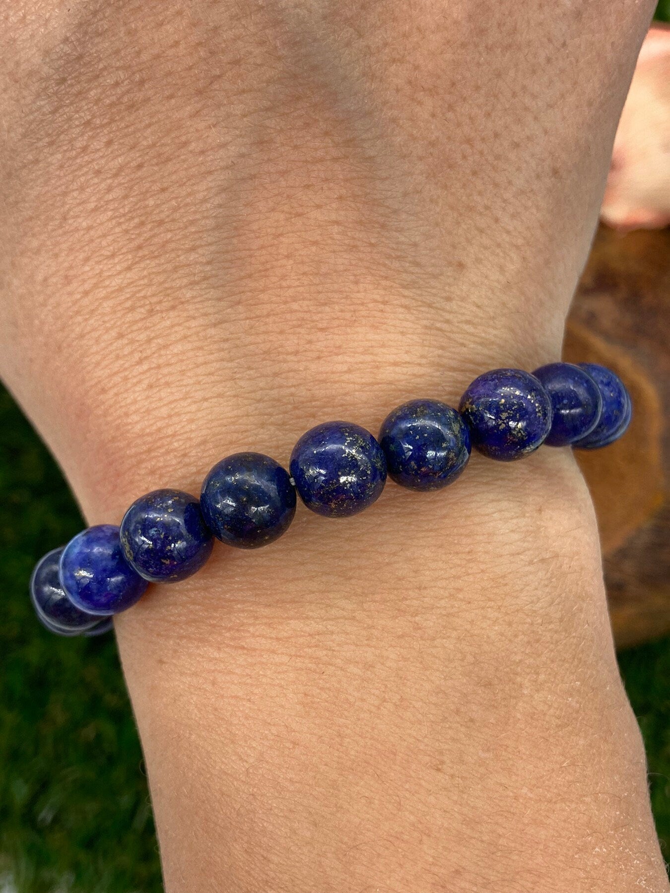 Lapis Lazuli Natural Crystal 8MM Beads Bracelets, Wrist Bracelet, Strechy Bracelet, Beaded Bracelet, Hand Made Gift, Crystal Bracelet